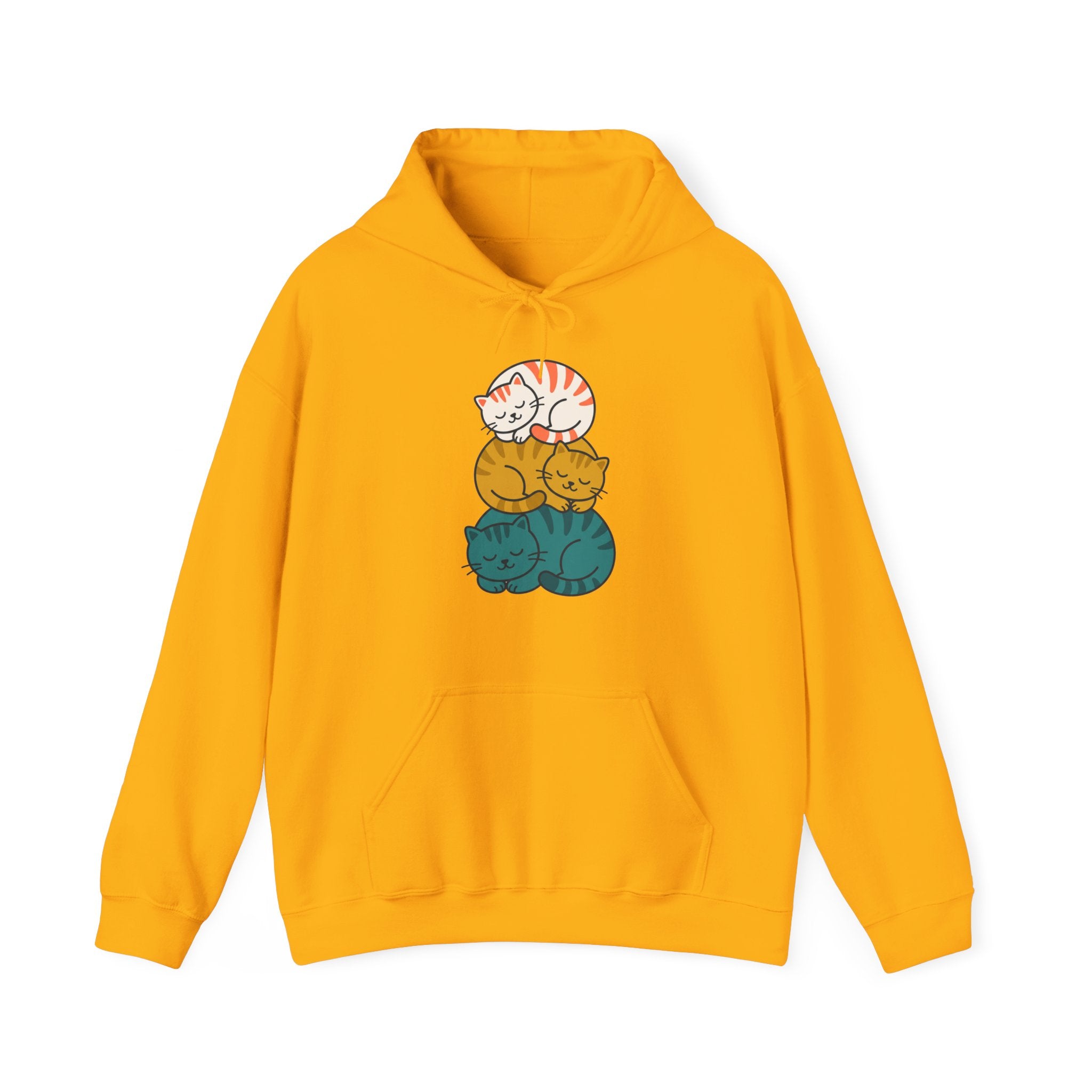 Sleepy Cat Stack Hoodie