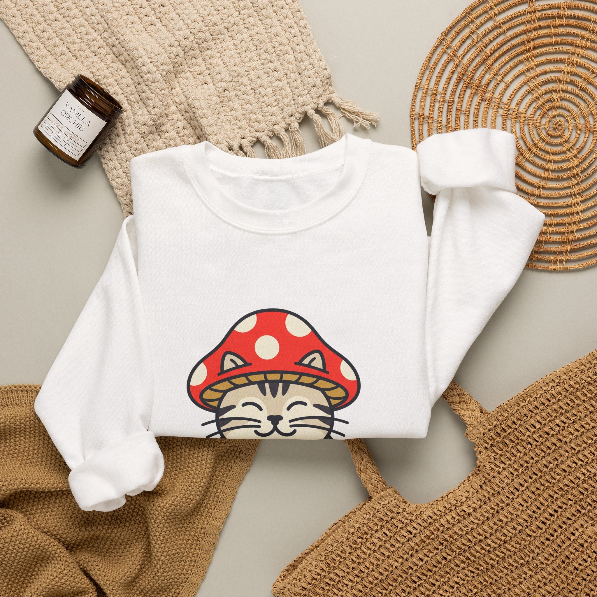 Mushroom Cat Crewneck