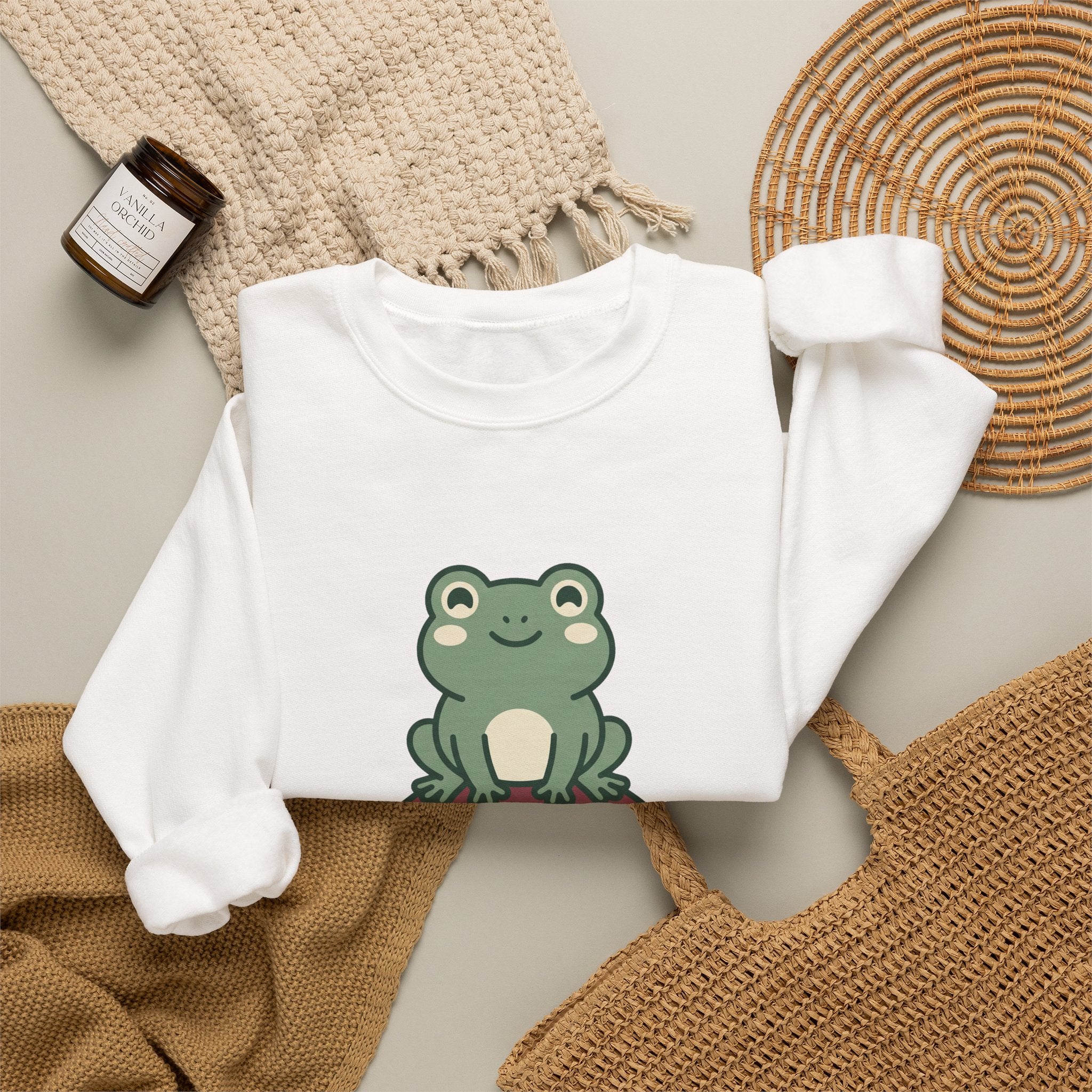 Frog on a Mushroom Crewneck