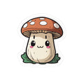 Cute Kawaii Mushroom Sticker — Kiss-Cut Vinyl Decal