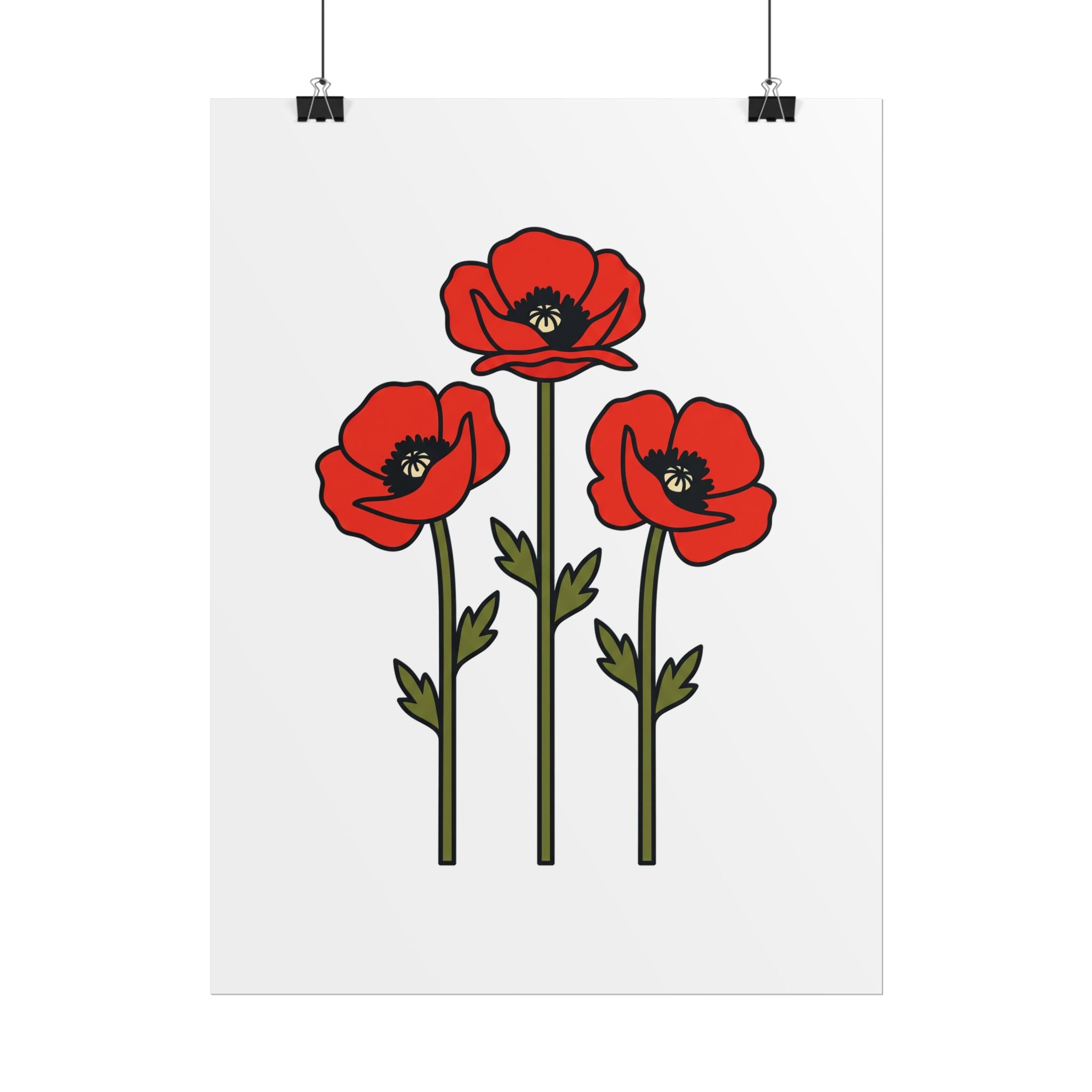 Bold Poppy Trio Poster