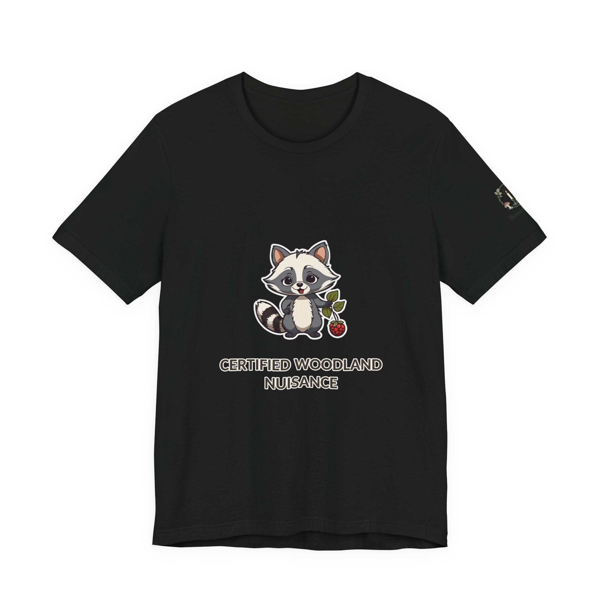 Certified Woodland Nuisance Tee — Cute Raccoon Graphic T-Shirt