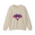 Bat with Tiny Heart Crewneck, Cute Spooky Sweatshirt