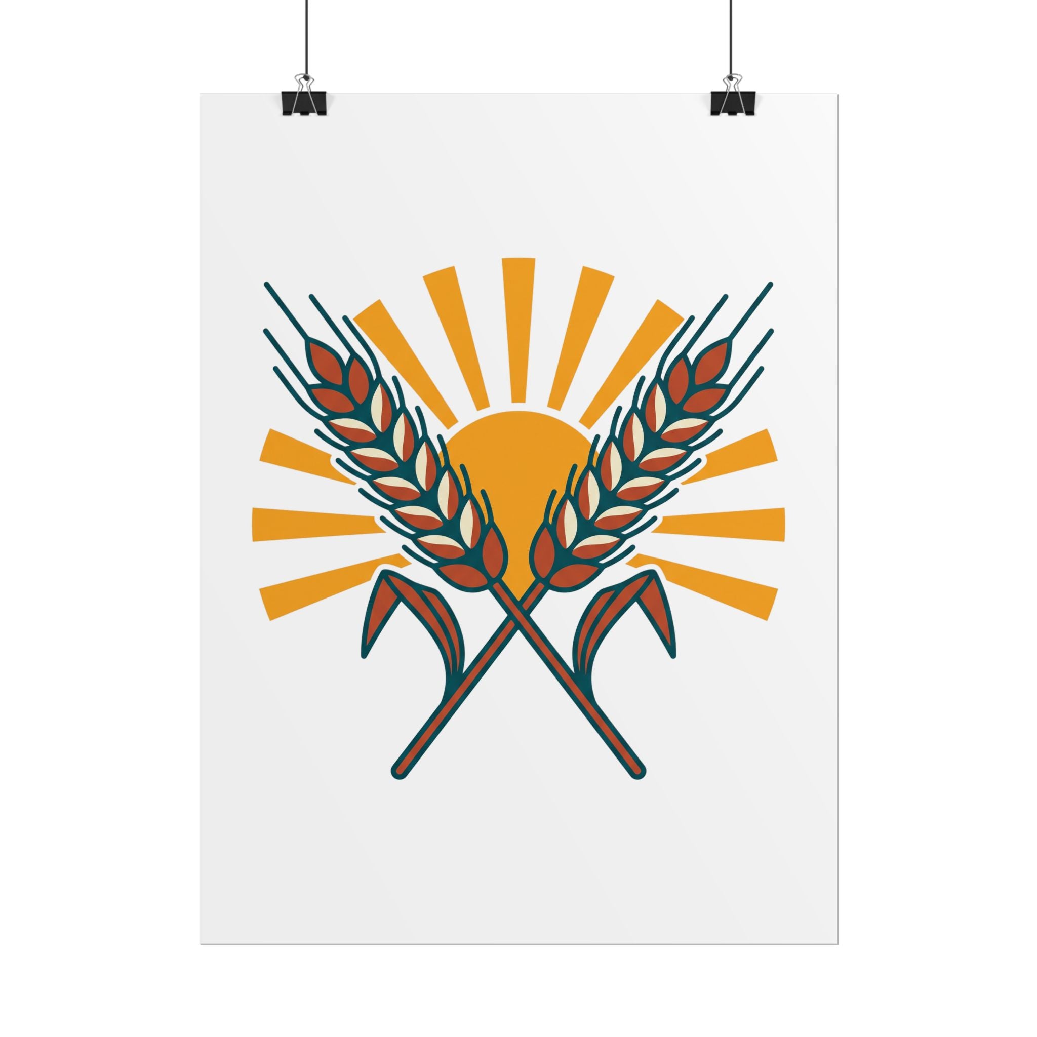 Sun and Wheat Poster