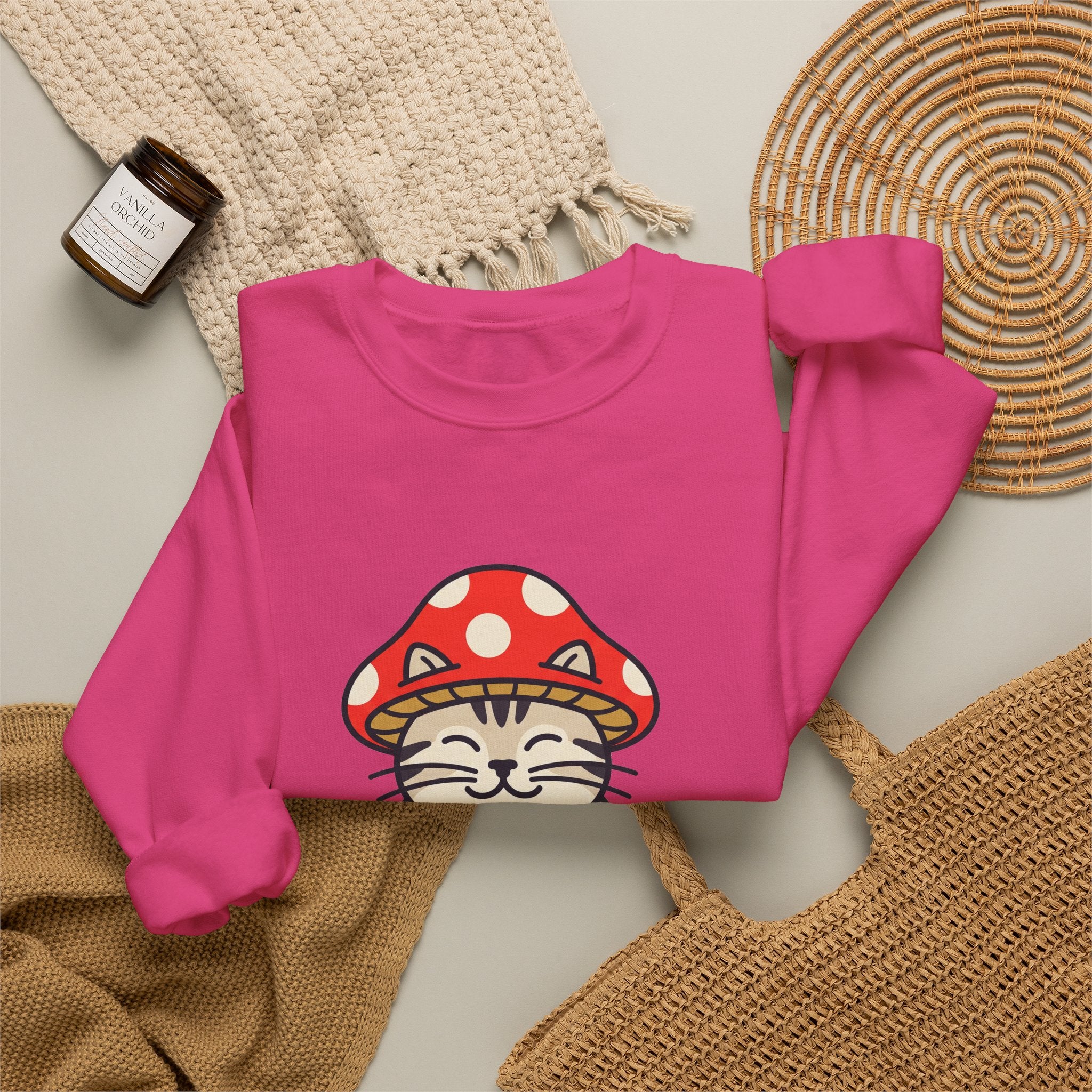 Mushroom Cat Crewneck