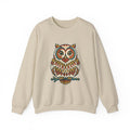 Round Owl Crewneck, Cute Woodland Bird Lover Sweatshirt