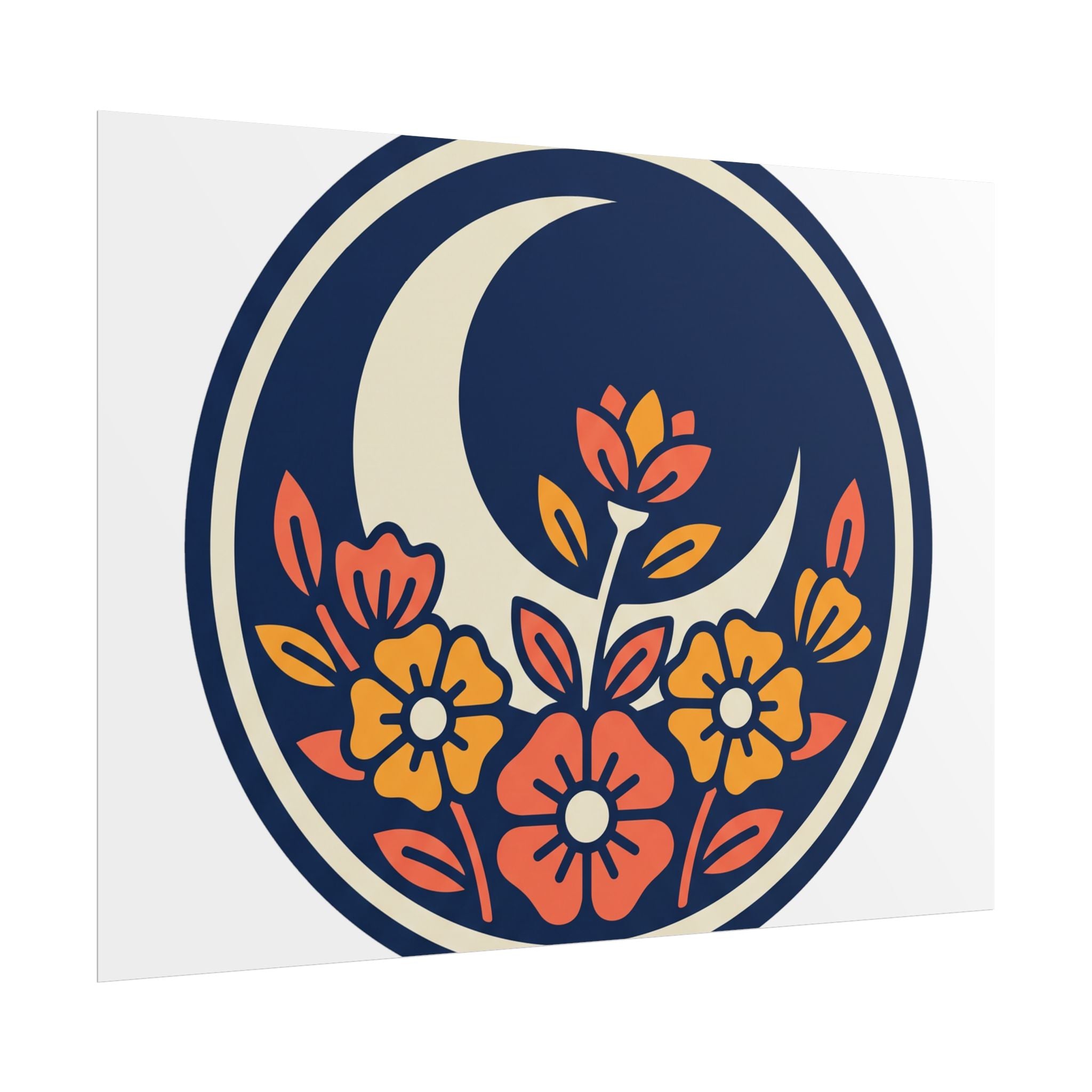 Night Garden Circle Poster