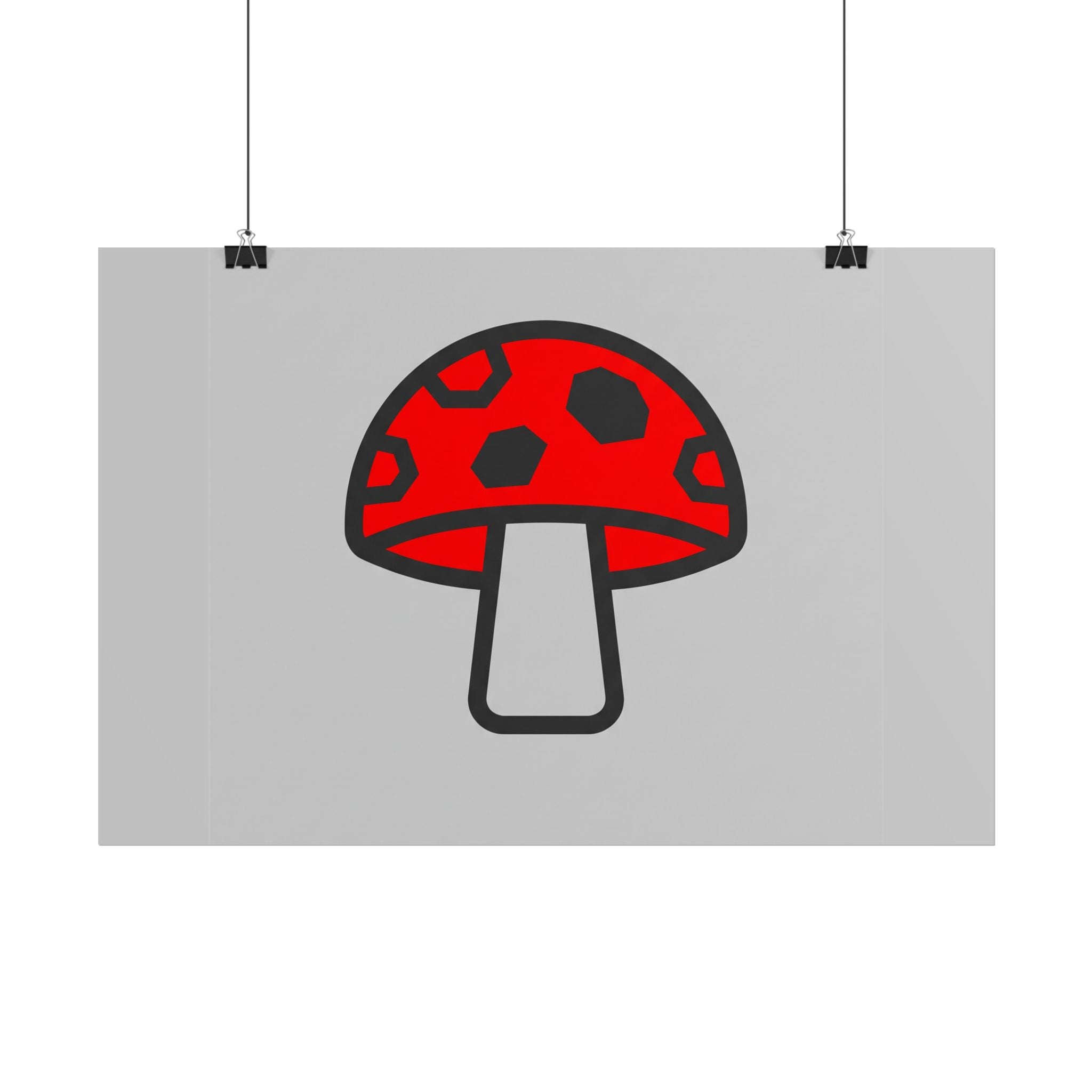 Minimal Mushroom Icon Poster