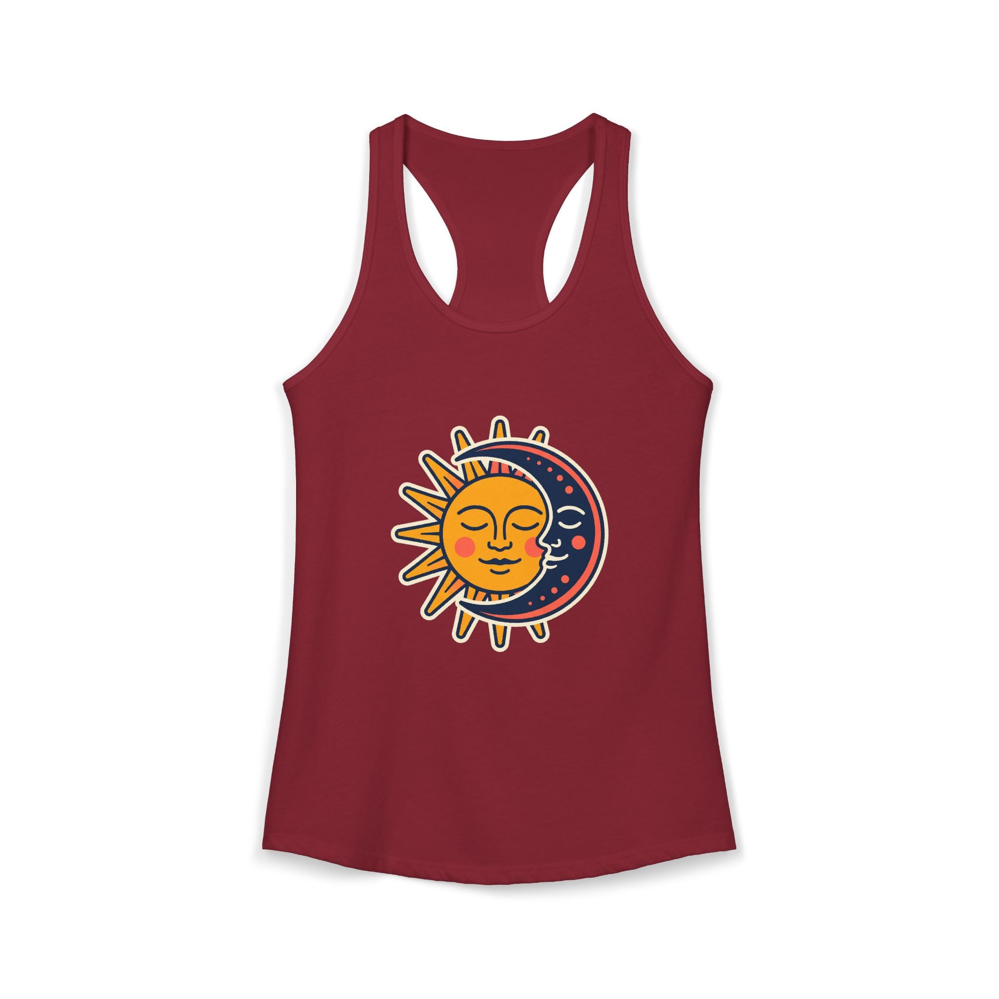 Sun Moon Faces Tank Top