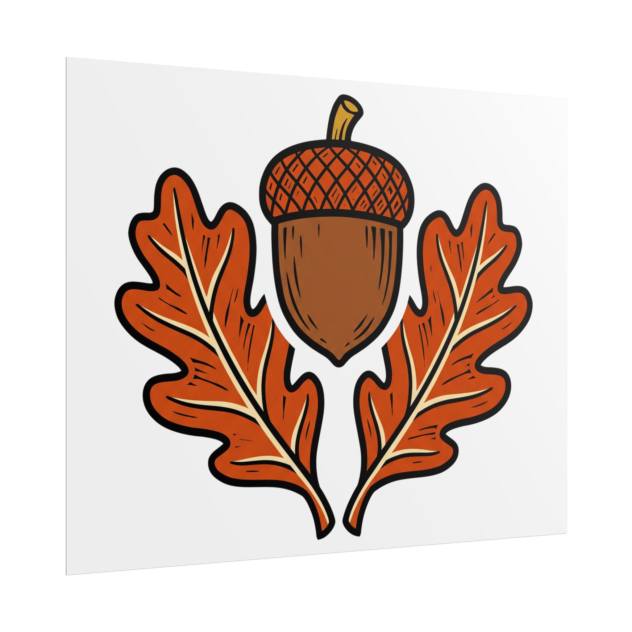 Acorn and Oak Leaf Poster