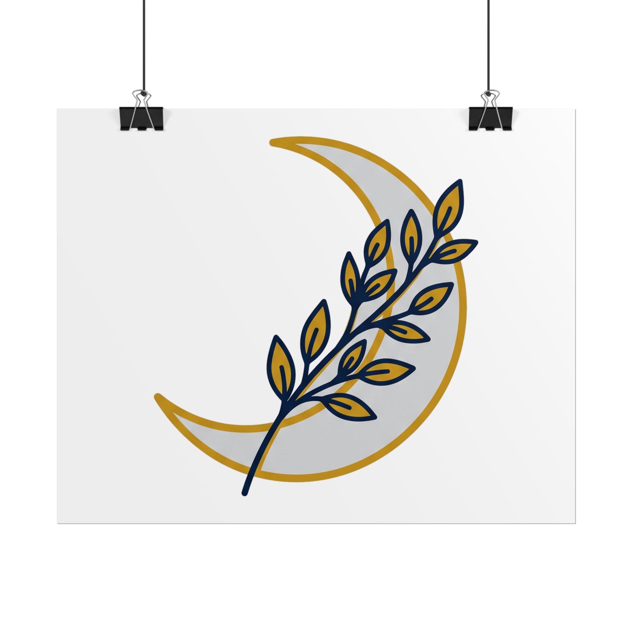 Crescent Moon Branch Poster