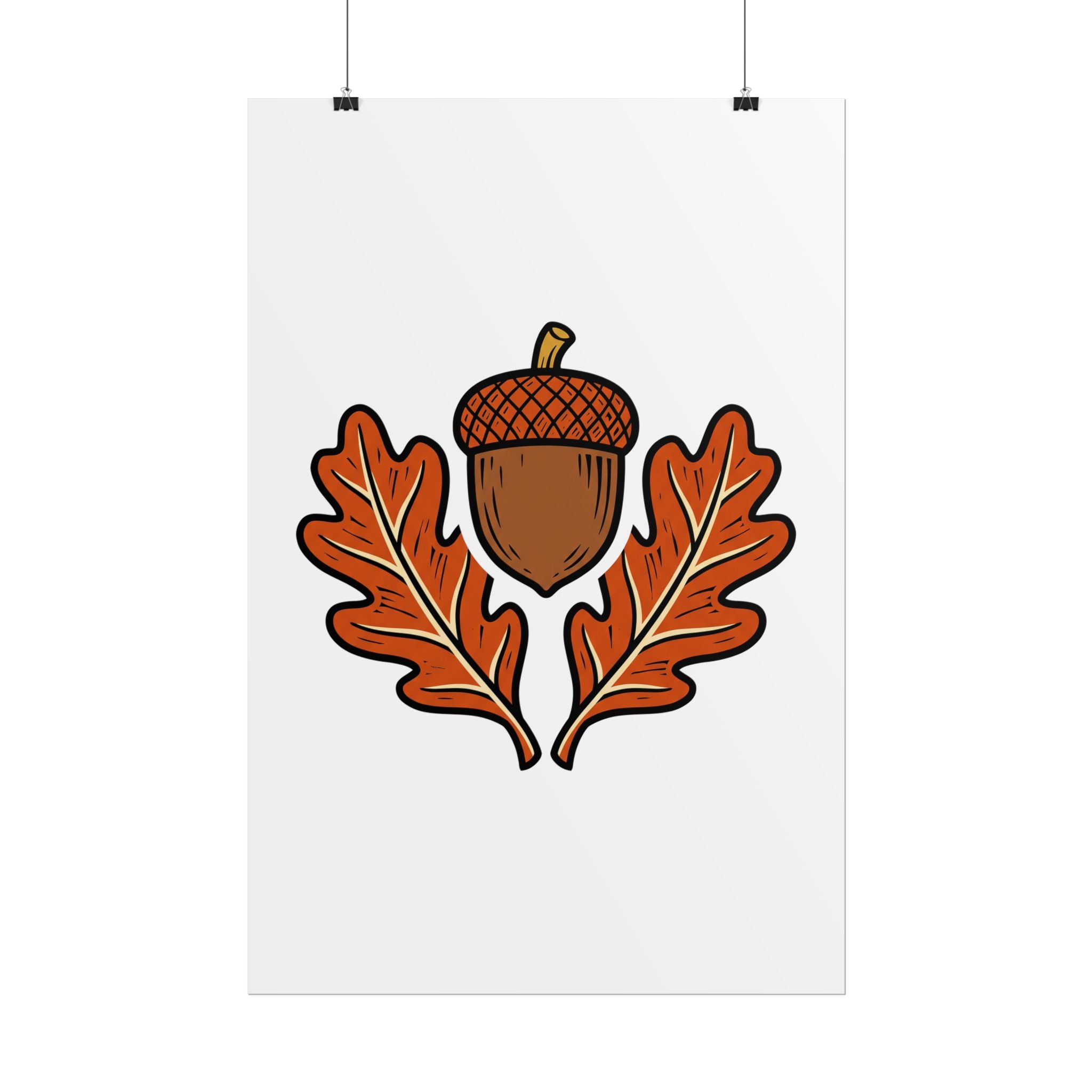 Acorn and Oak Leaf Poster