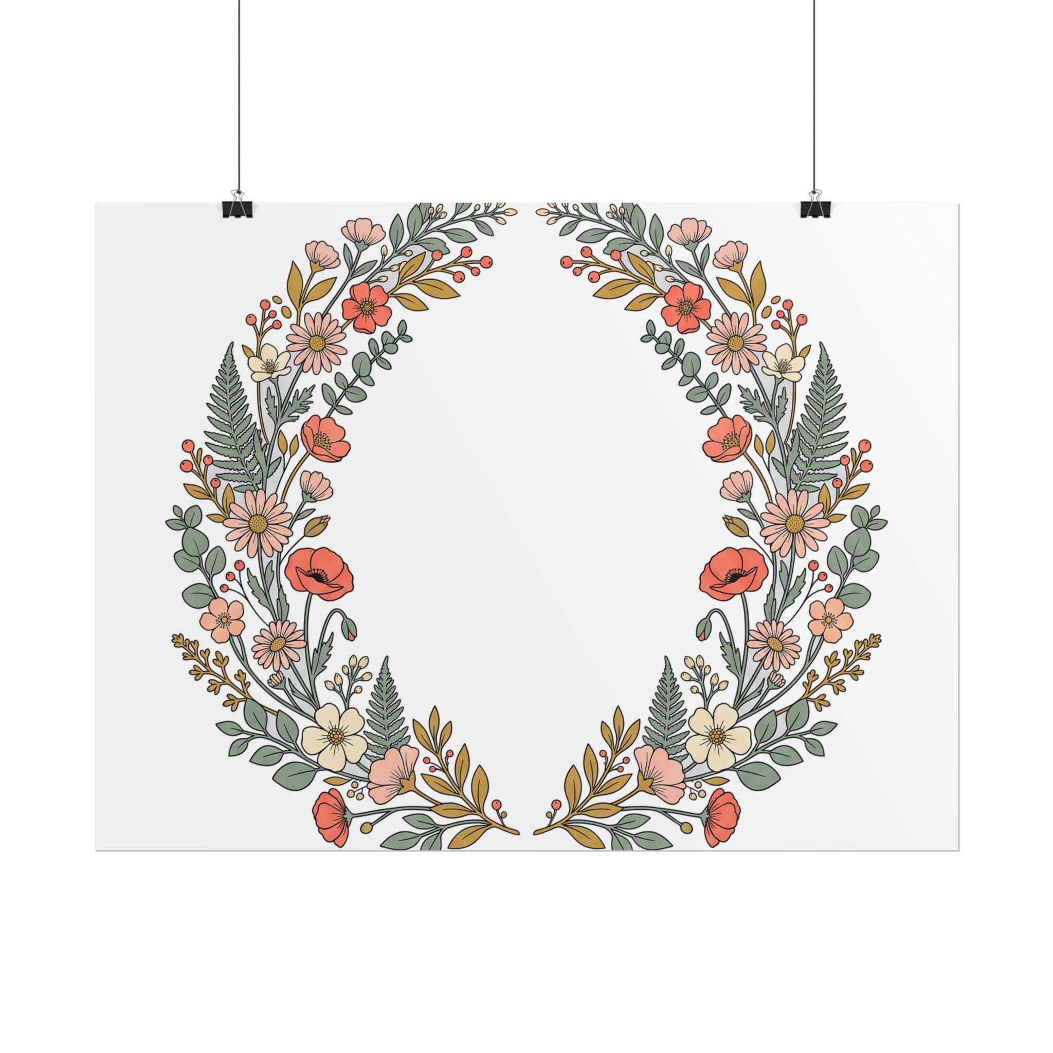 Pressed Flower Arch Poster