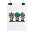 Cottage Window Herbs Poster