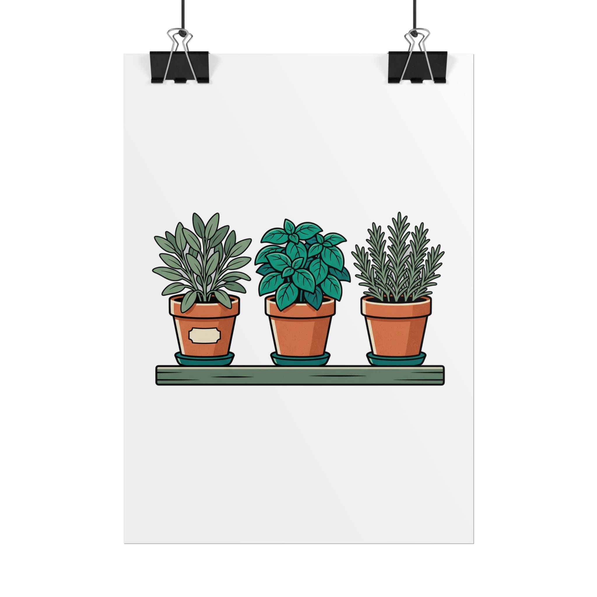 Cottage Window Herbs Poster