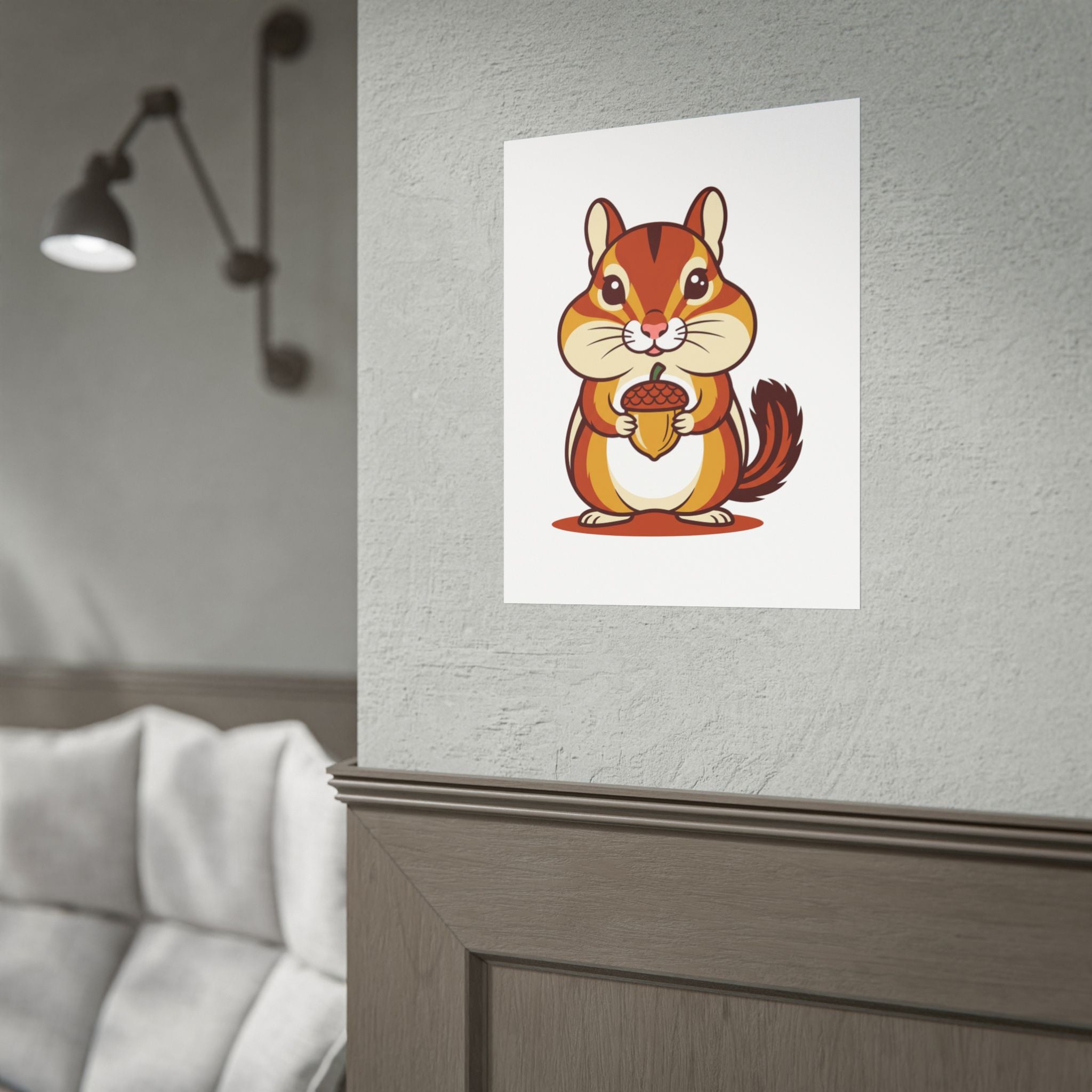 Chipmunk with Acorn Poster