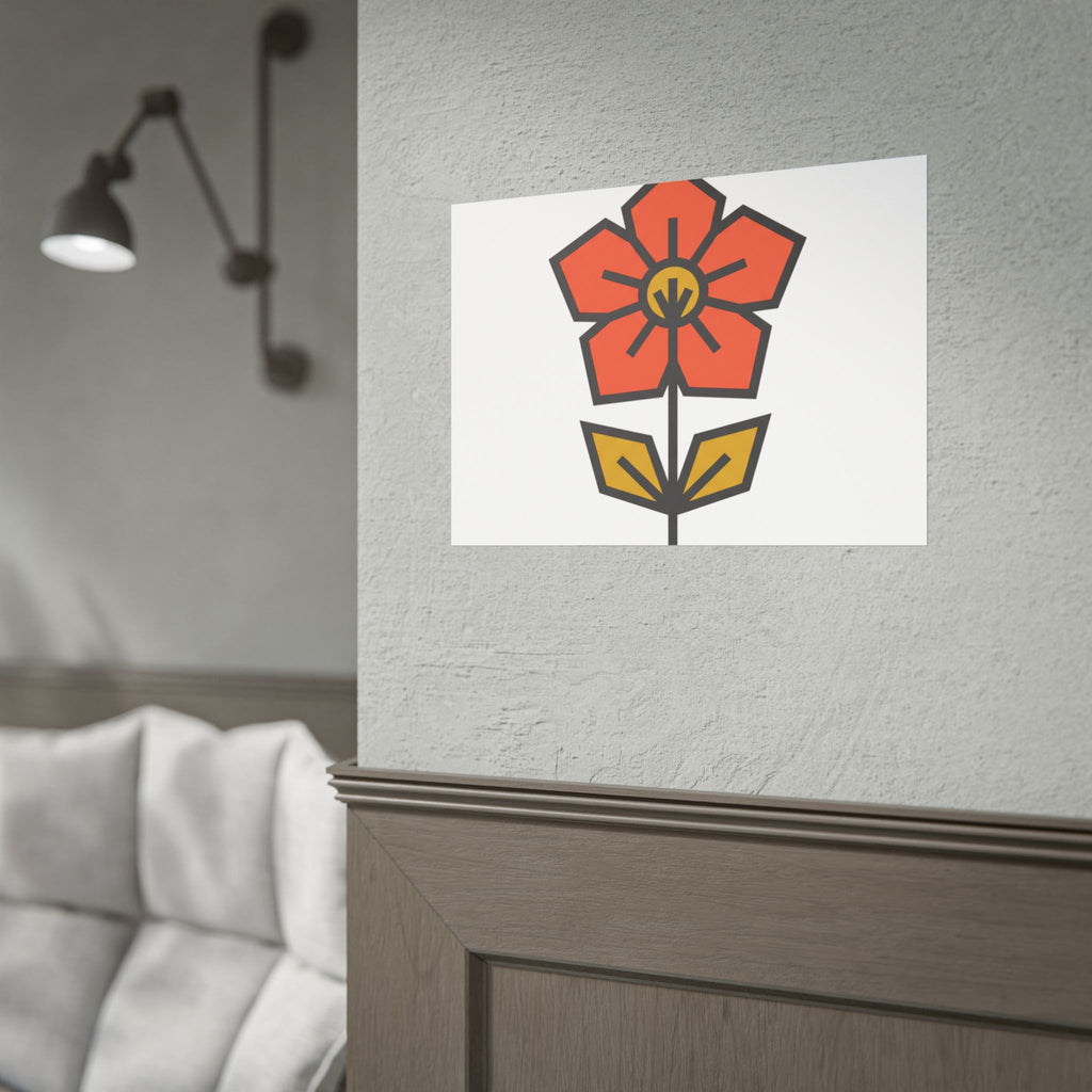 Minimal Wildflower Icon Poster