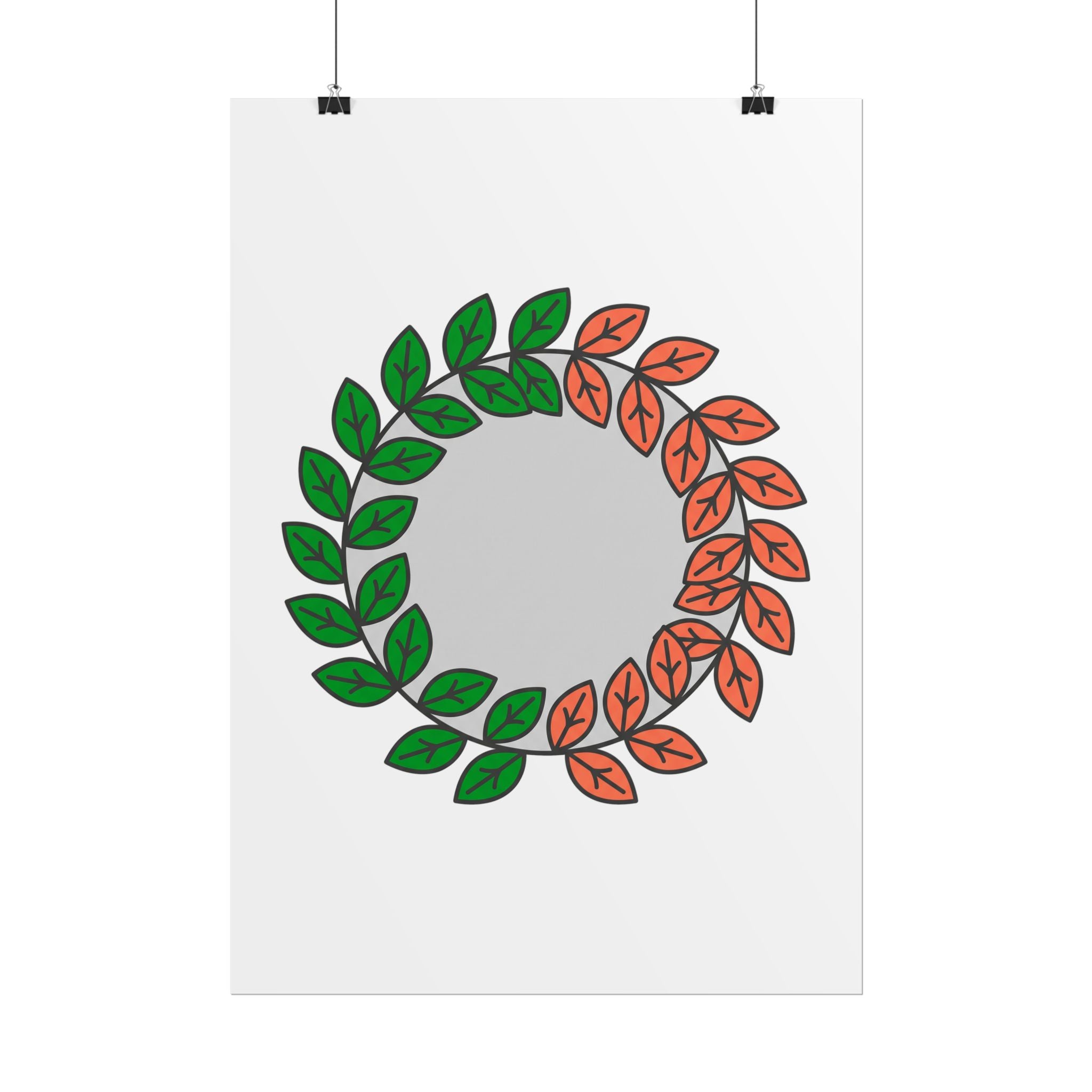 Leaf Wreath Poster