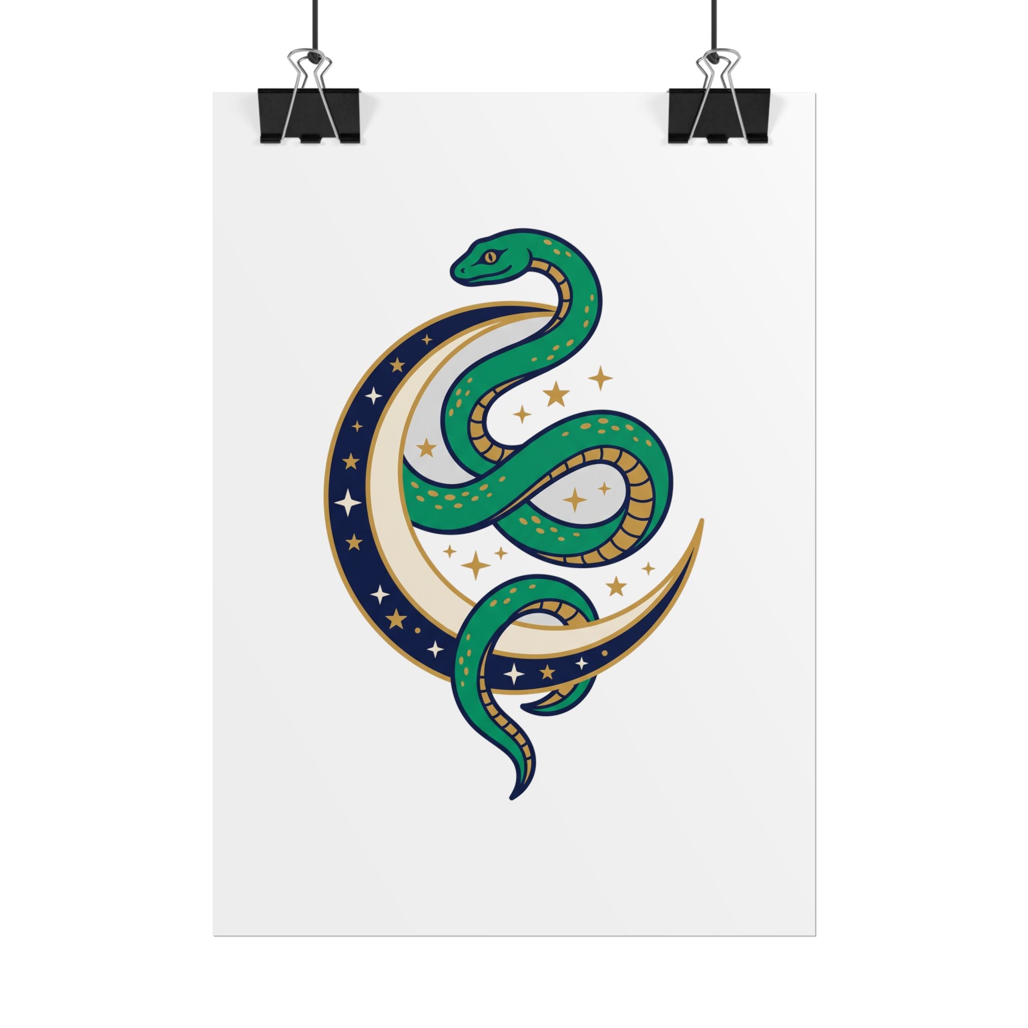 Celestial Snake Moon Poster