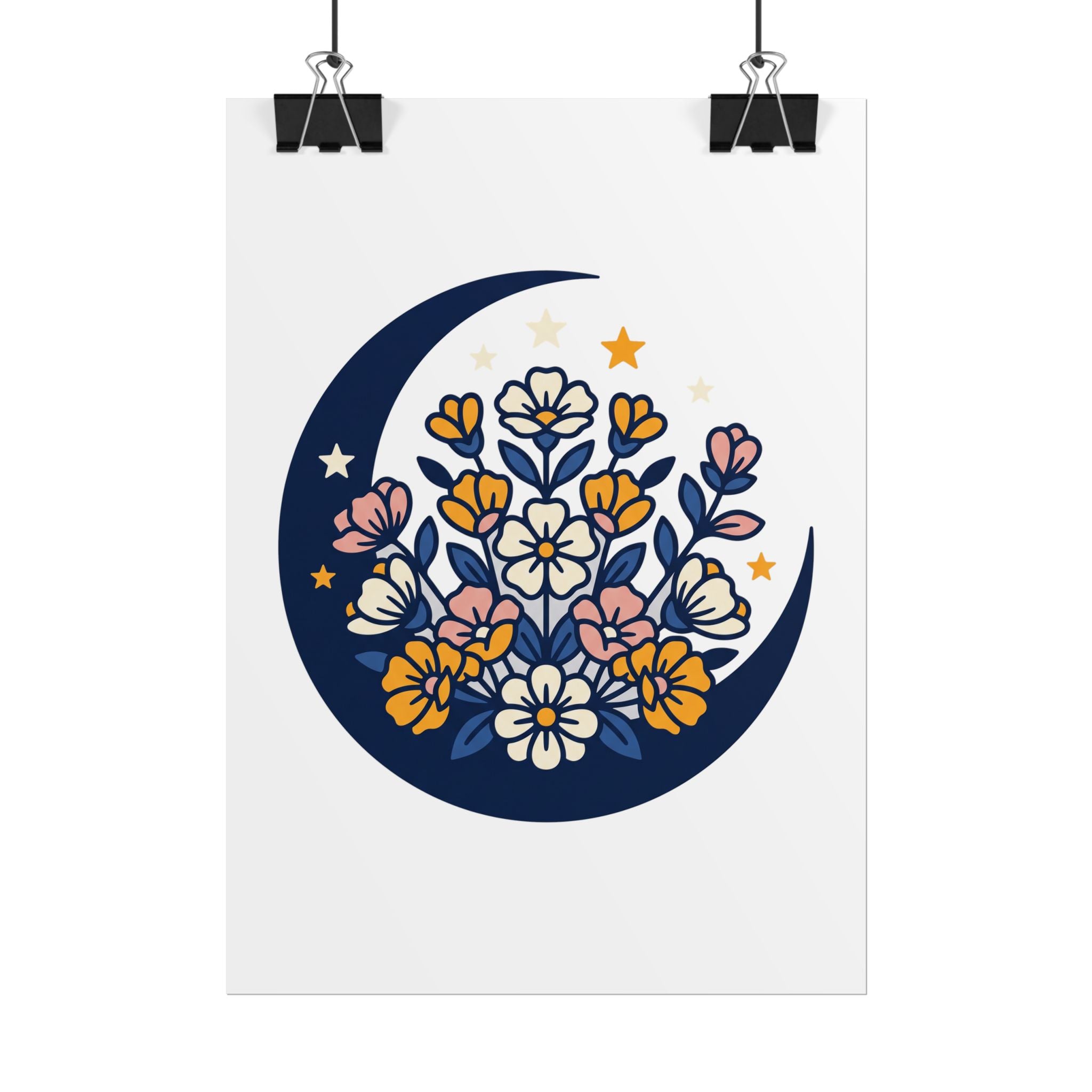 Moonflower Crescent Poster