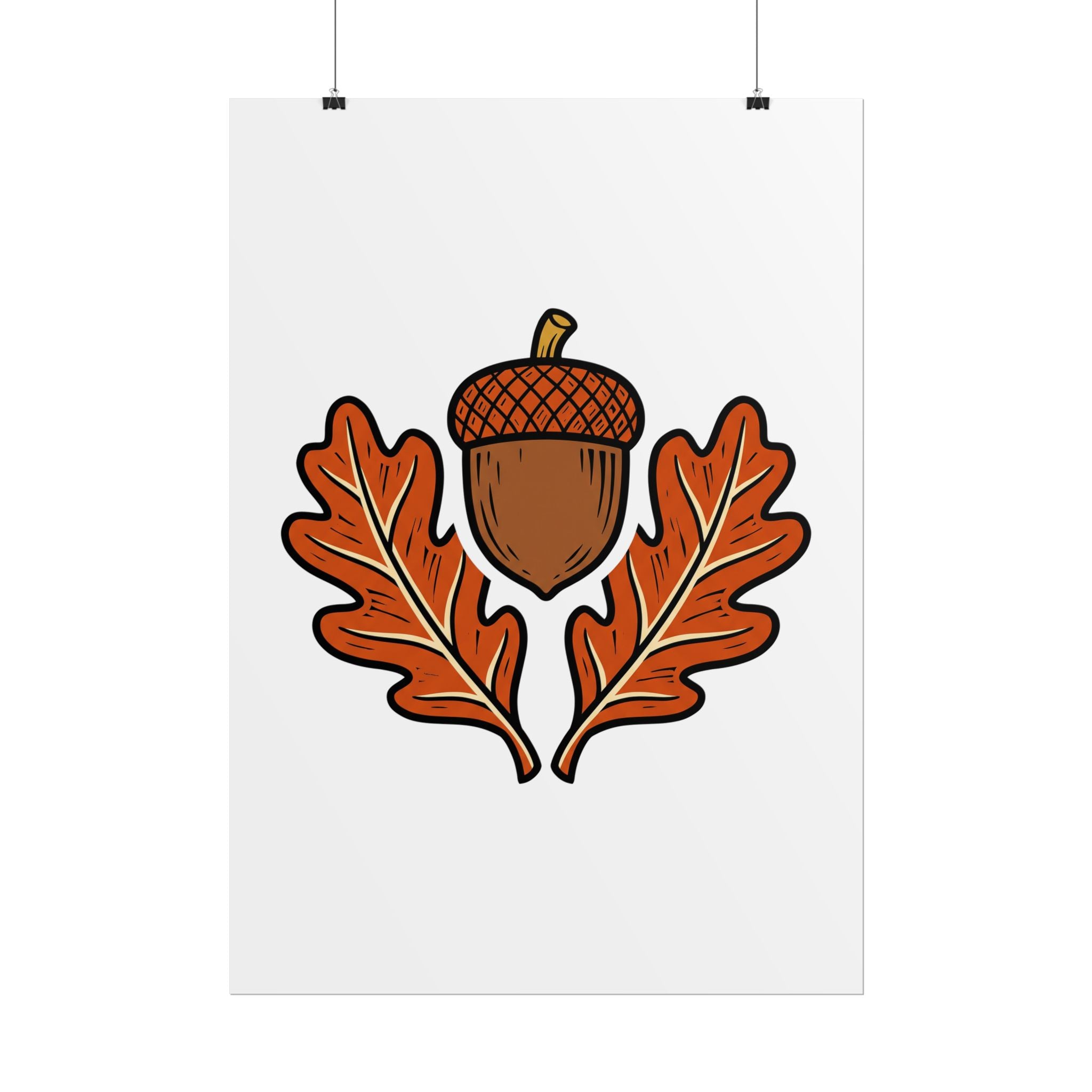 Acorn and Oak Leaf Poster
