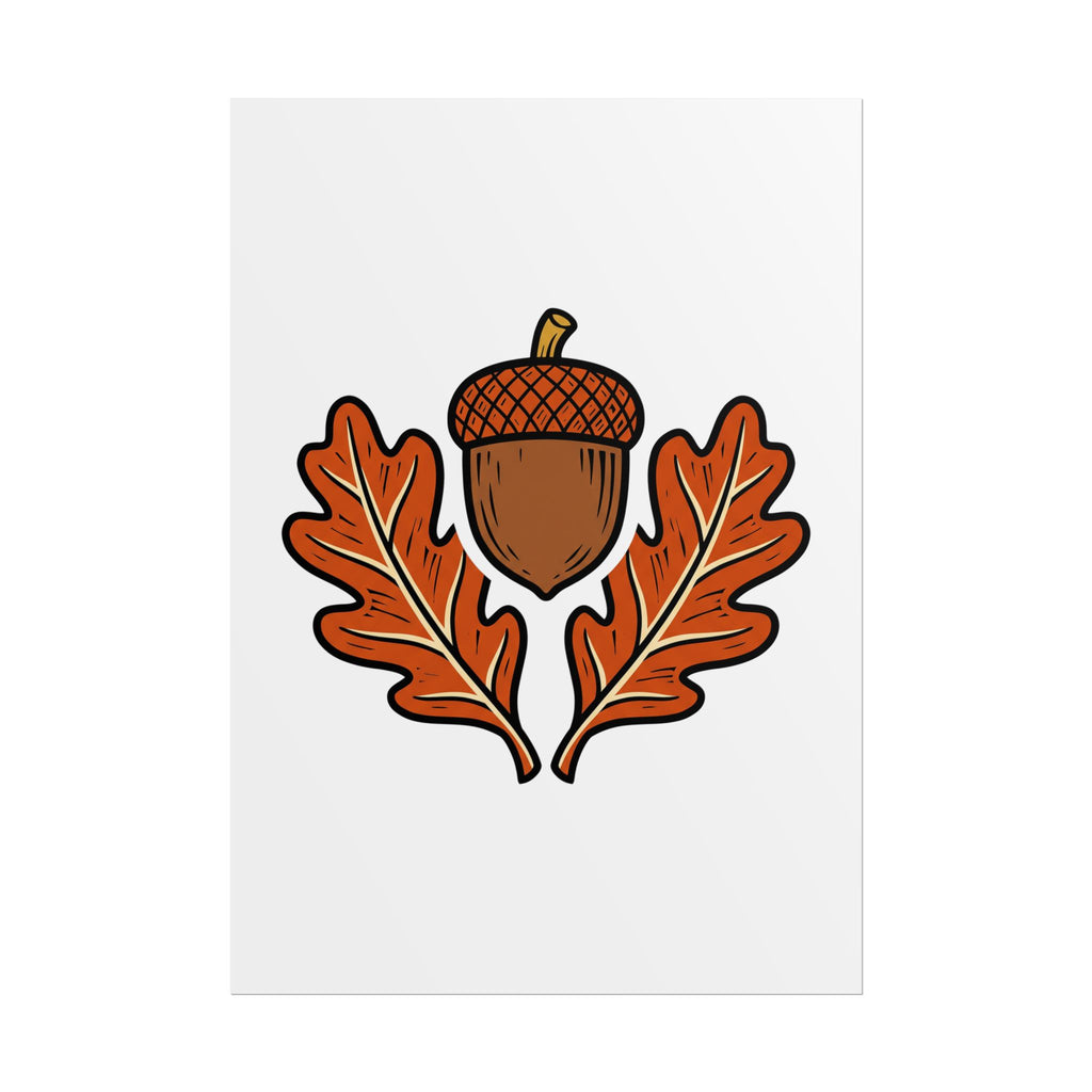 Acorn and Oak Leaf Poster