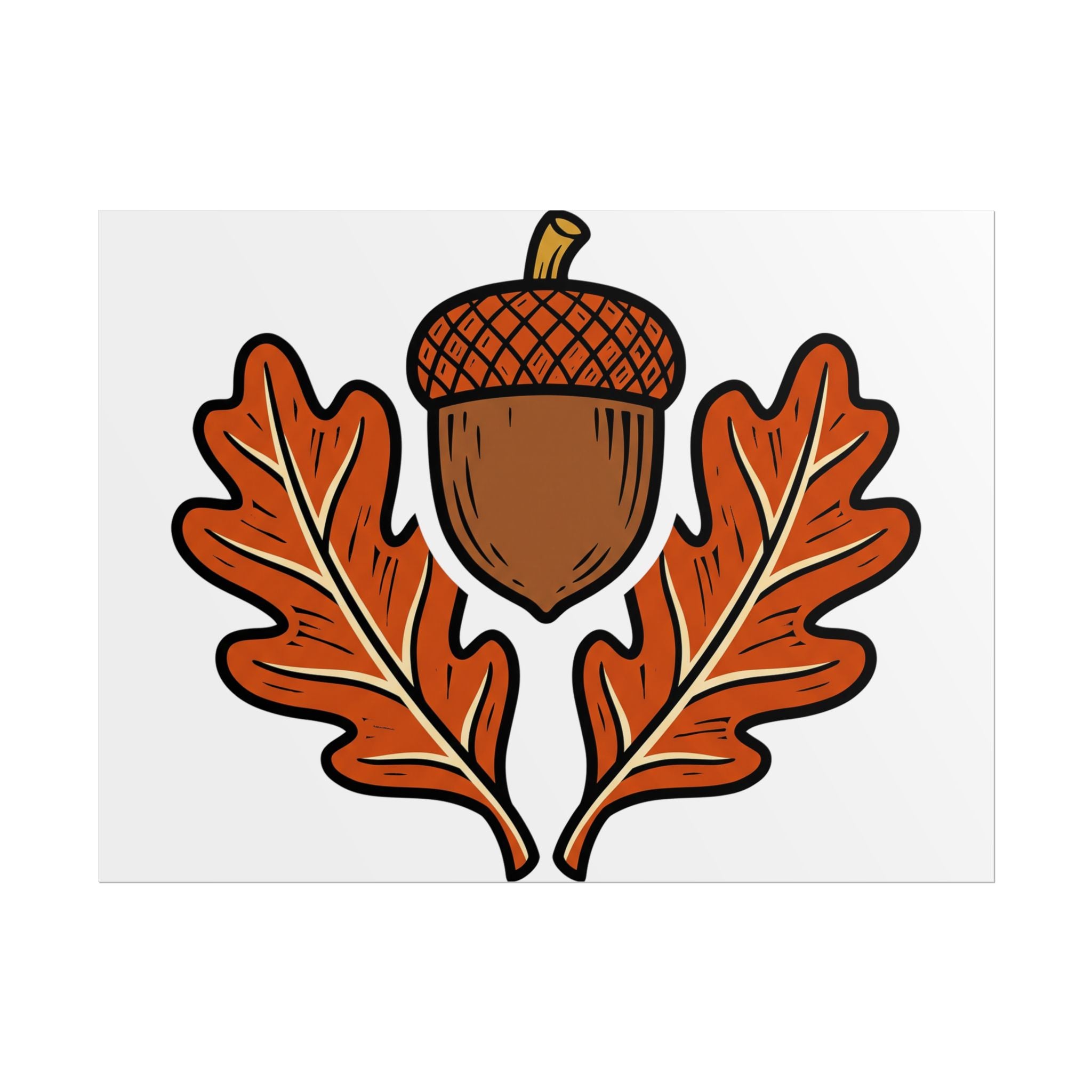 Acorn and Oak Leaf Poster