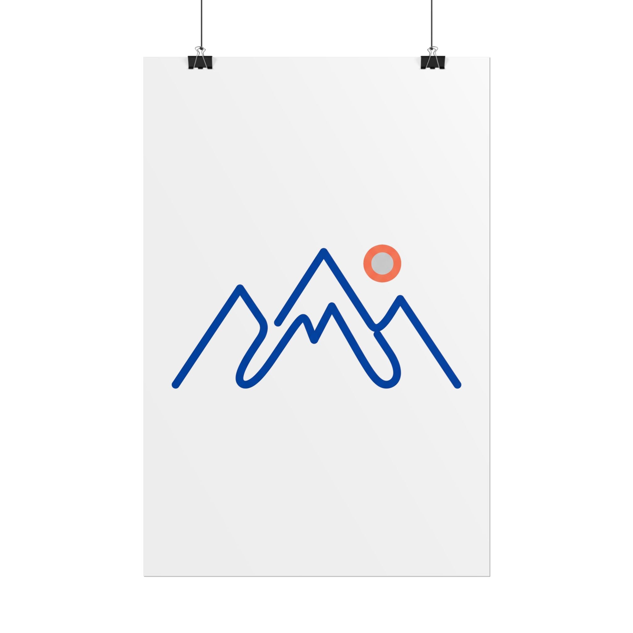 One Line Mountain Poster