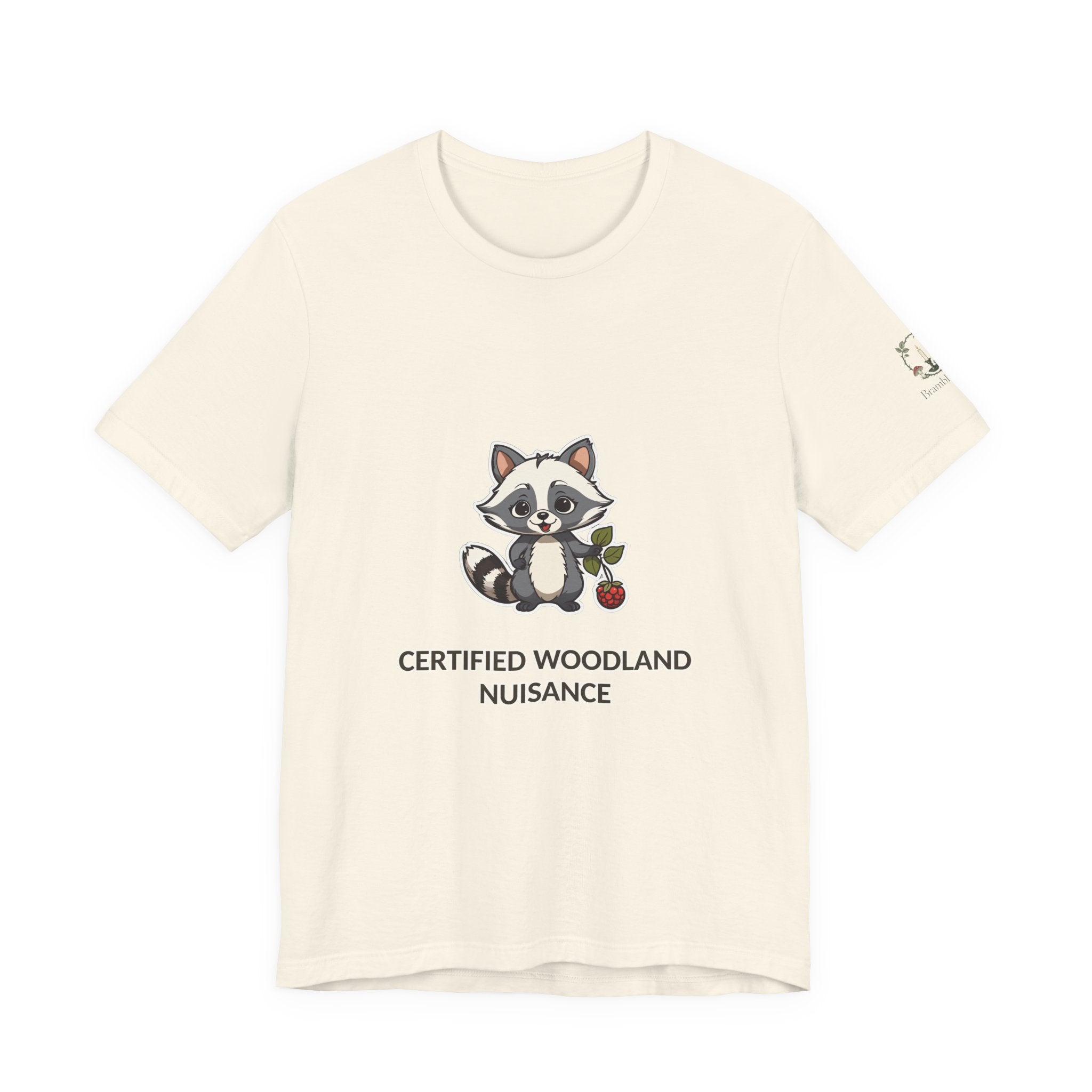 Certified Woodland Nuisance Tee — Cute Raccoon Graphic T-Shirt
