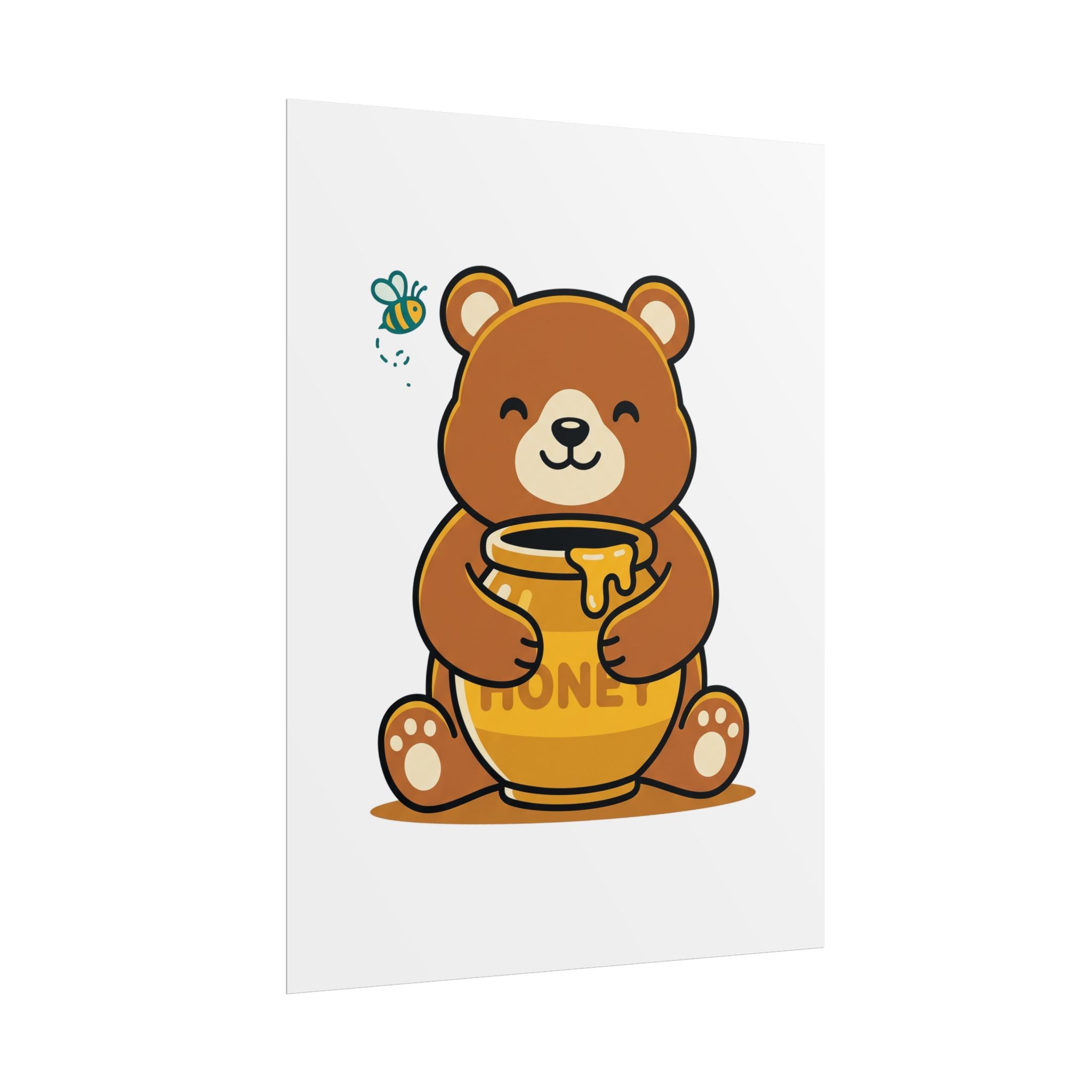 Bear with Honey Poster