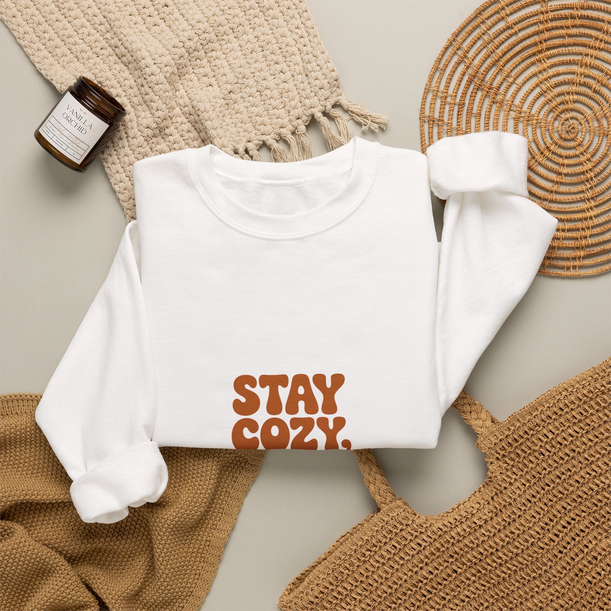 Stay Cozy, Stay Curious Crewneck