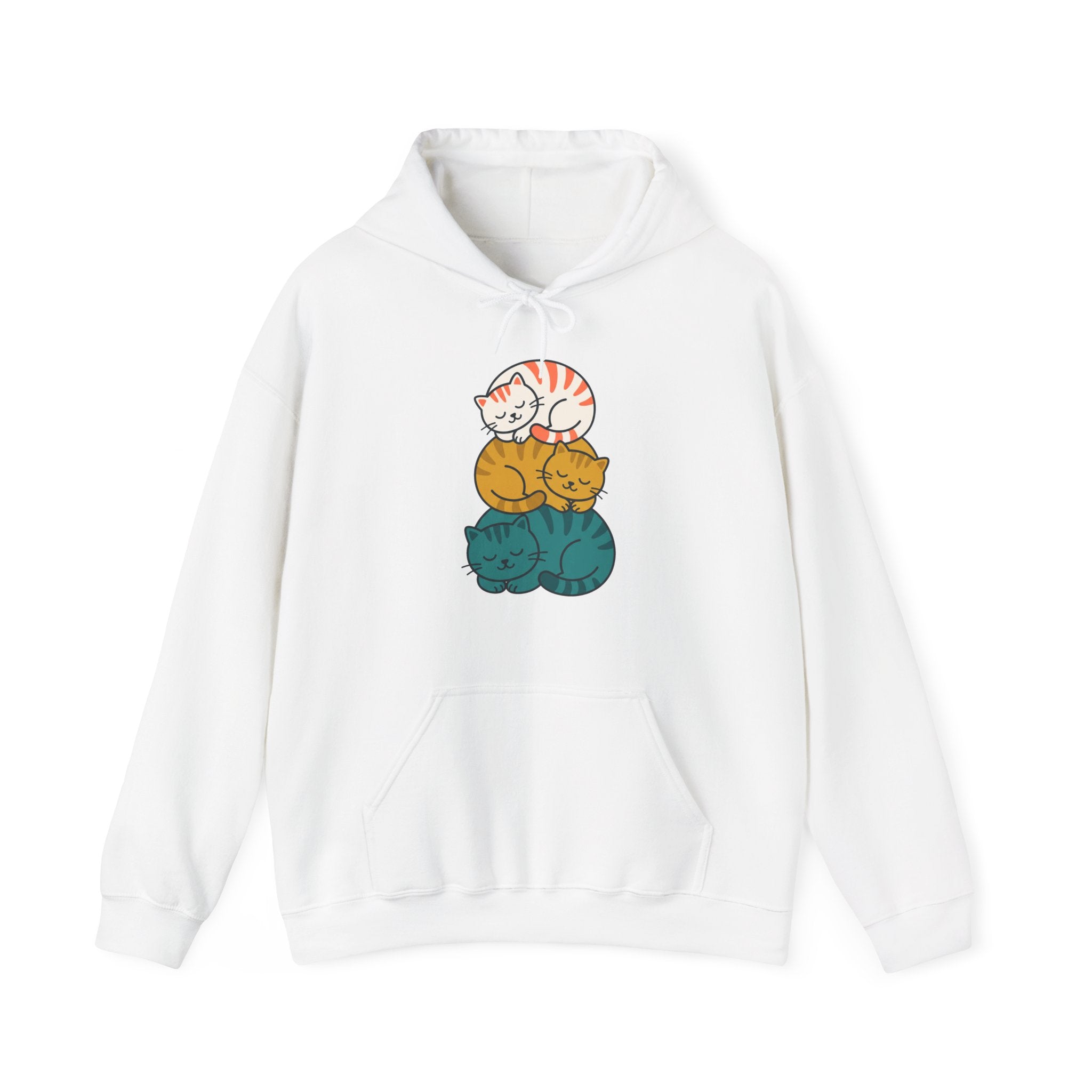 Sleepy Cat Stack Hoodie