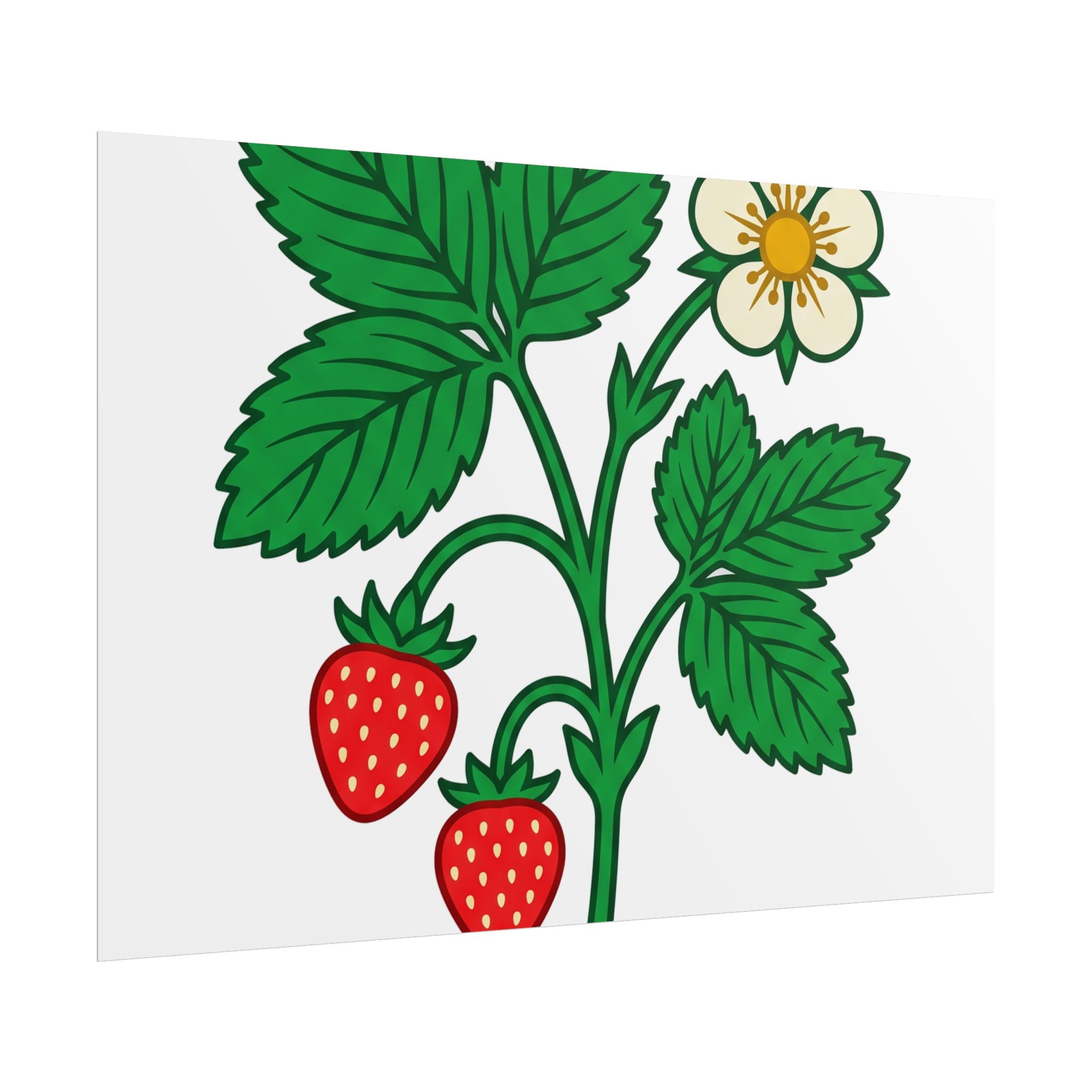 Wild Strawberry Sprig Poster