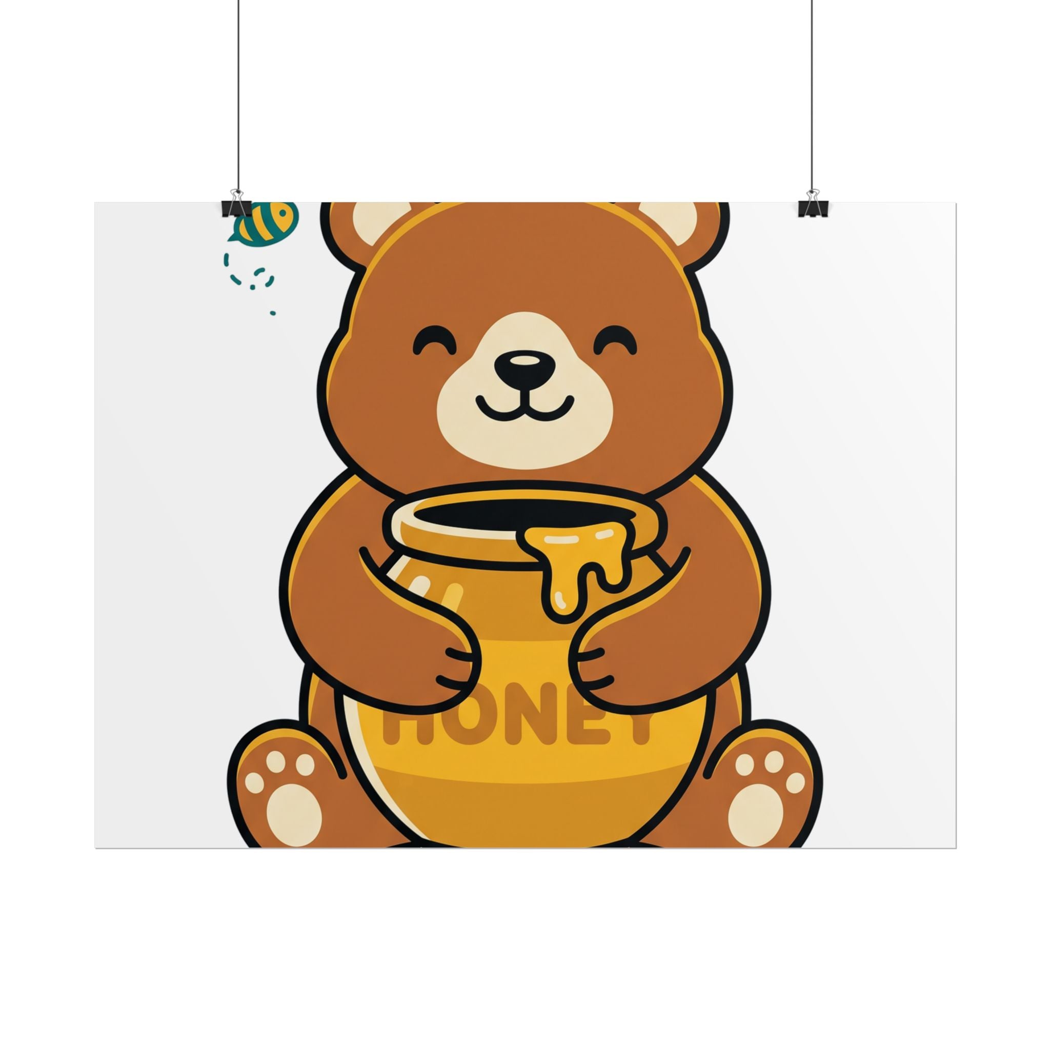 Bear with Honey Poster