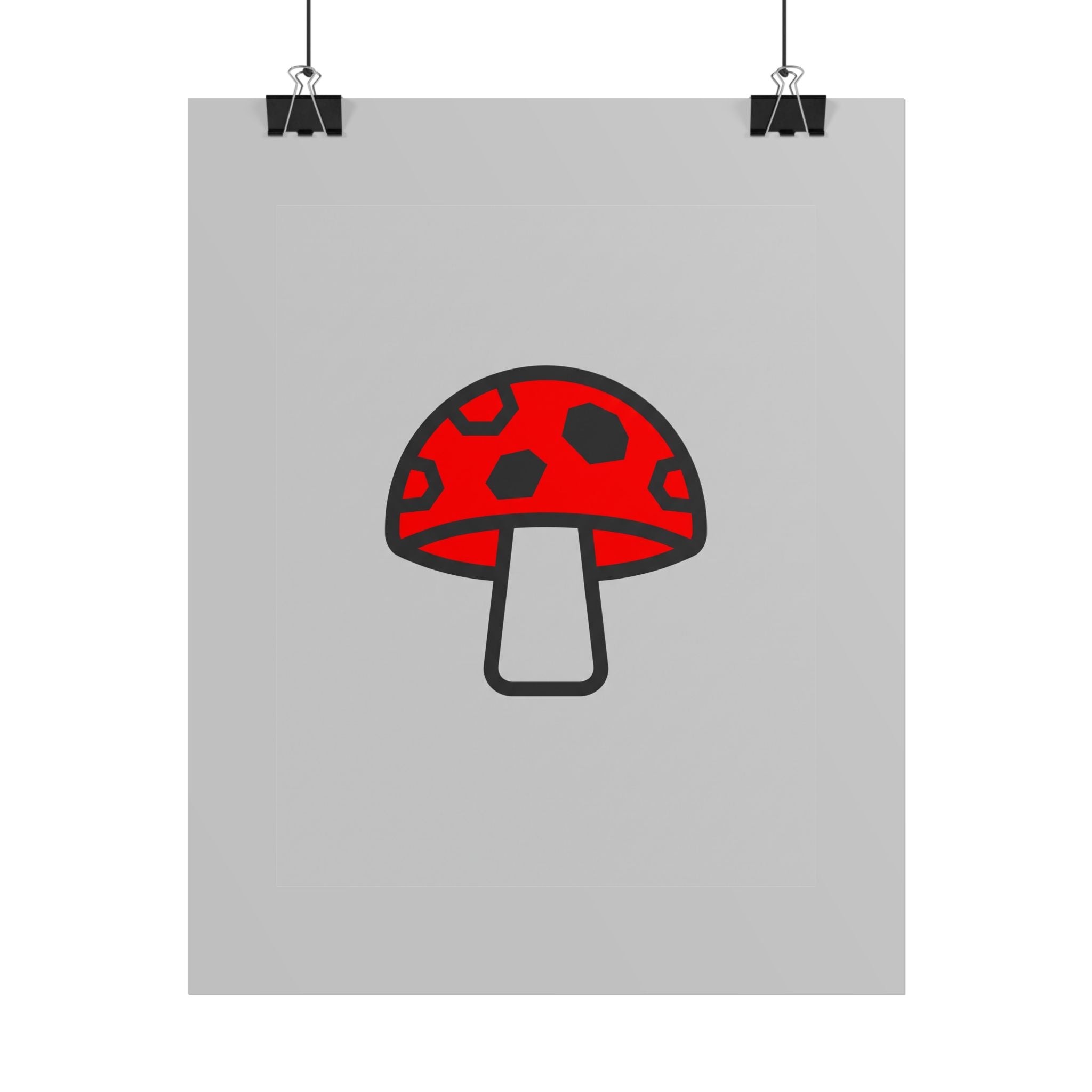 Minimal Mushroom Icon Poster