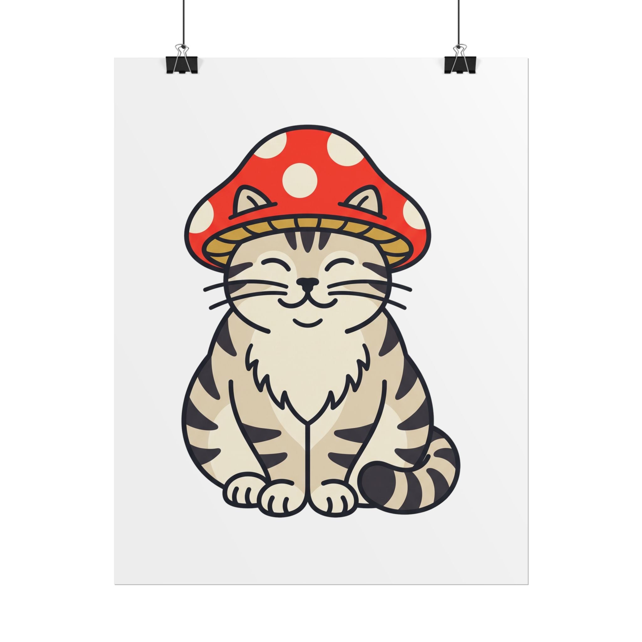 Mushroom Cat Poster