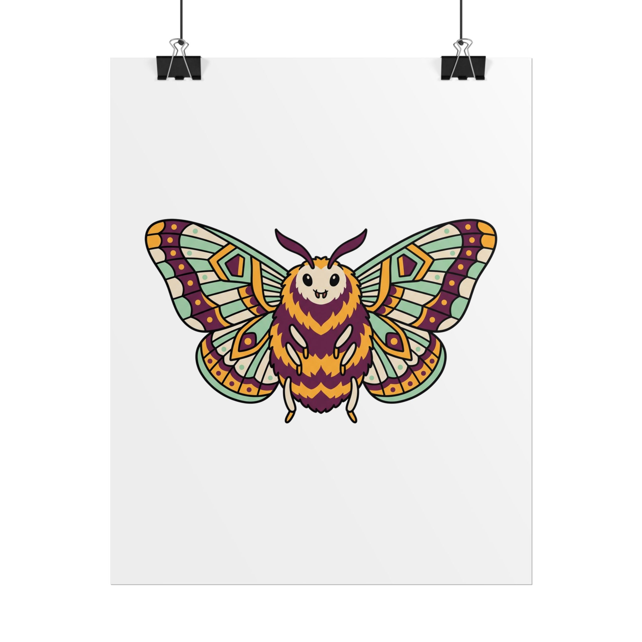 Fuzzy Moth Friend Poster