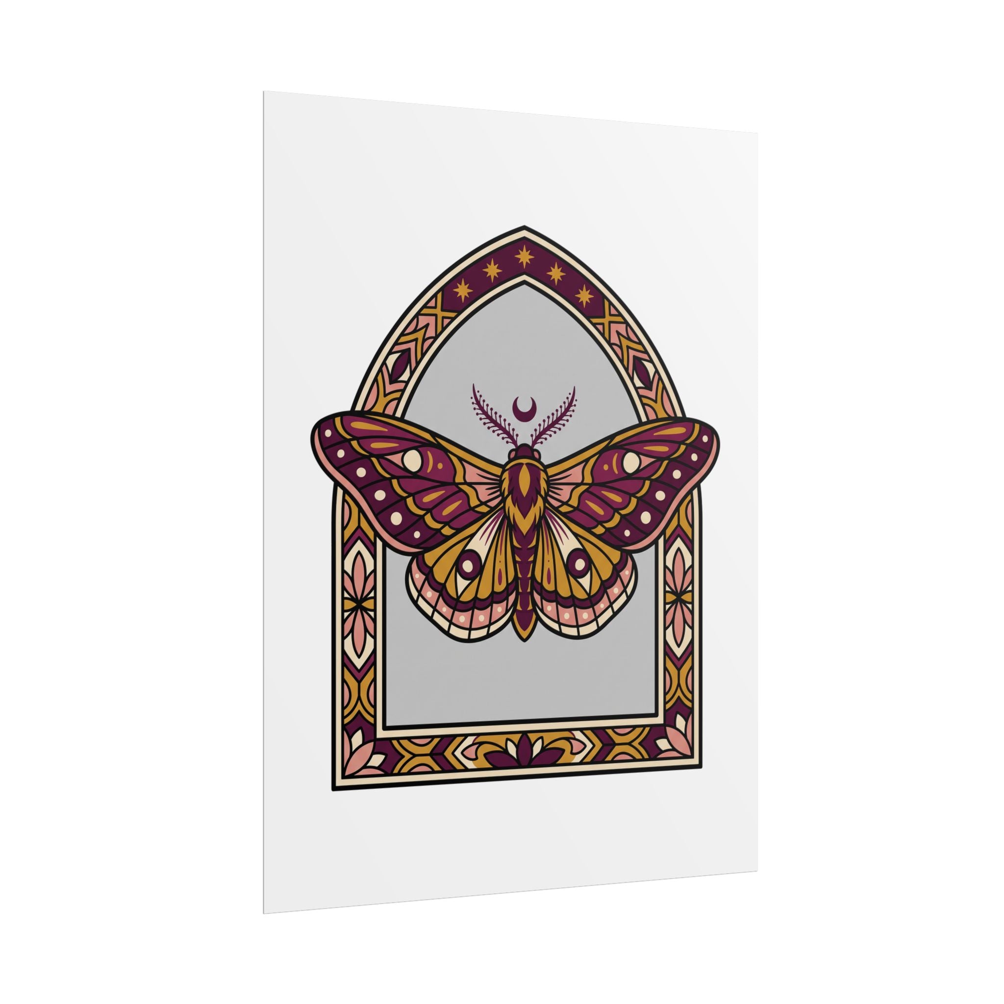 Arched Moth Stars Poster