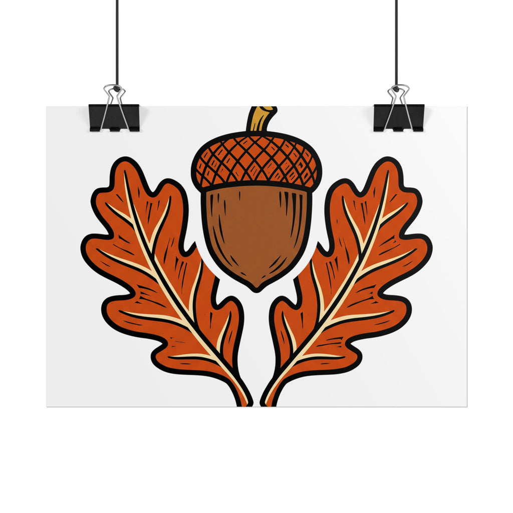 Acorn and Oak Leaf Poster