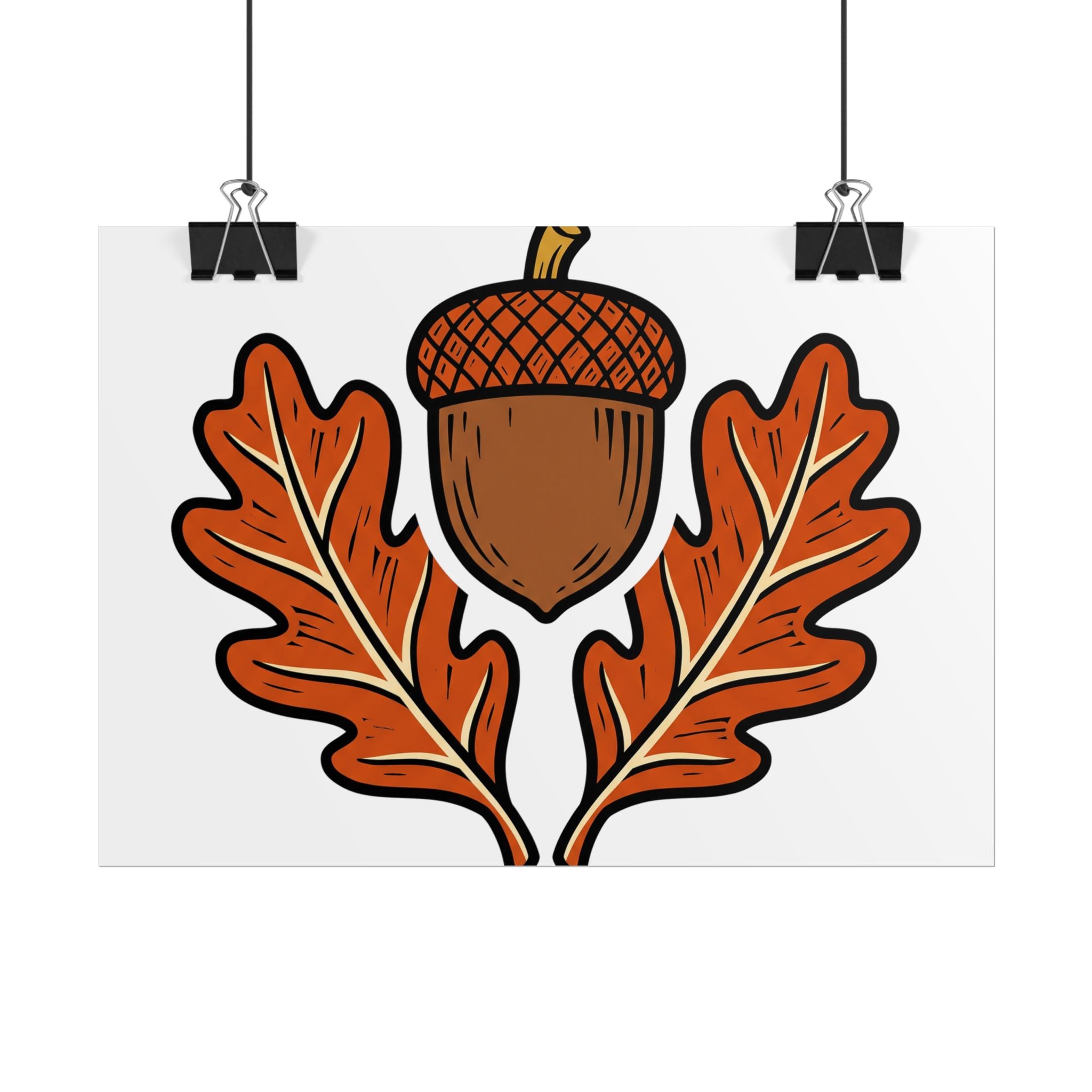 Acorn and Oak Leaf Poster