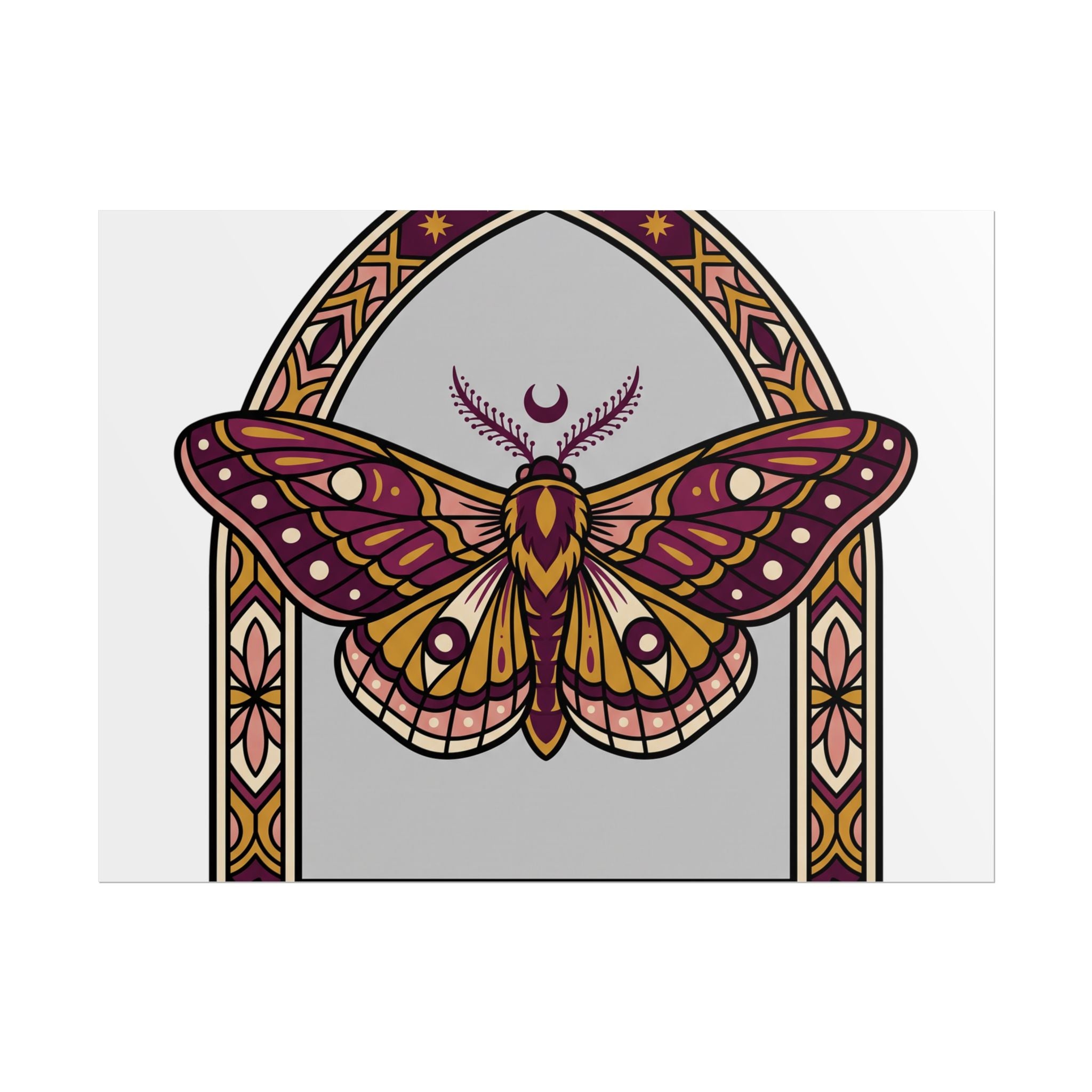 Arched Moth Stars Poster