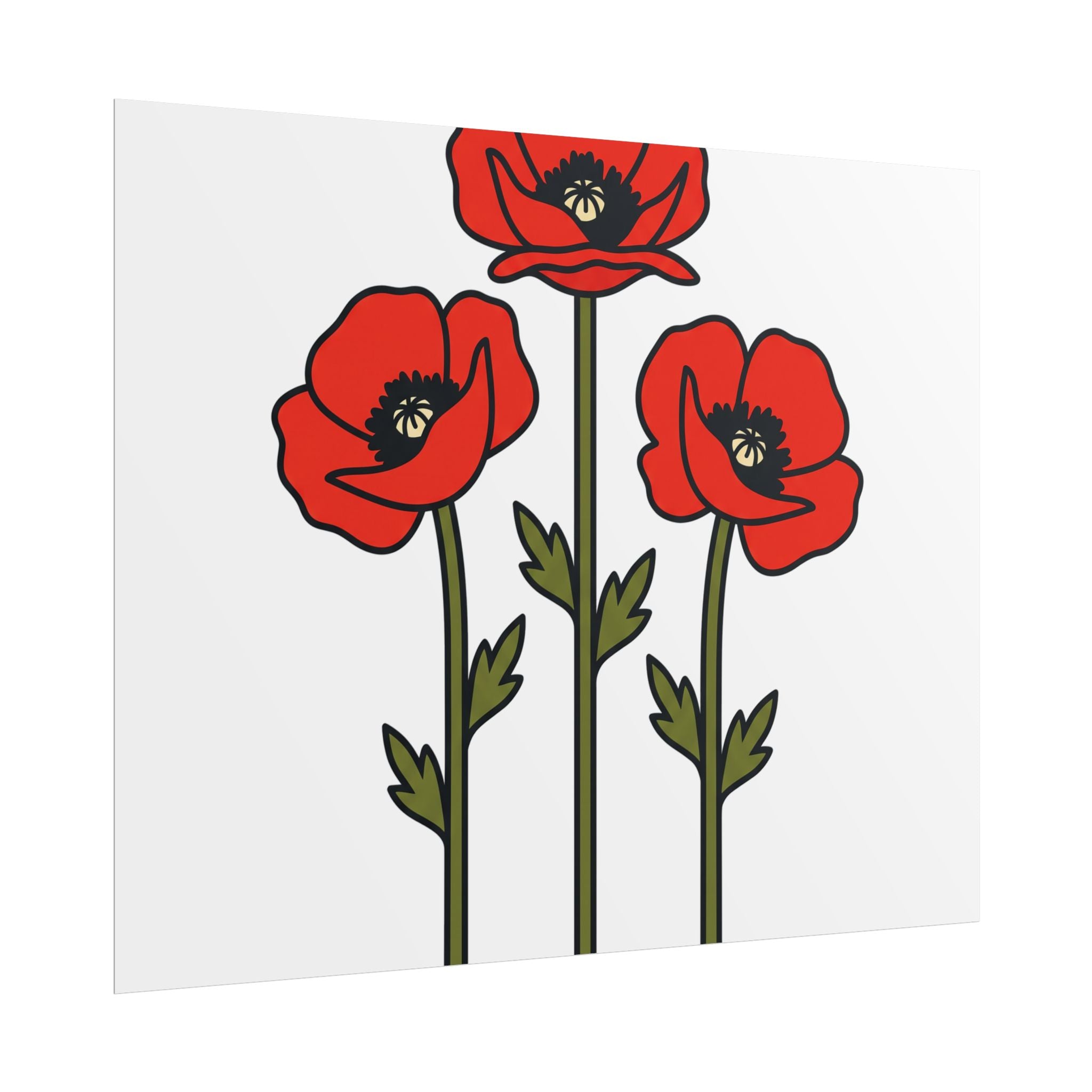Bold Poppy Trio Poster