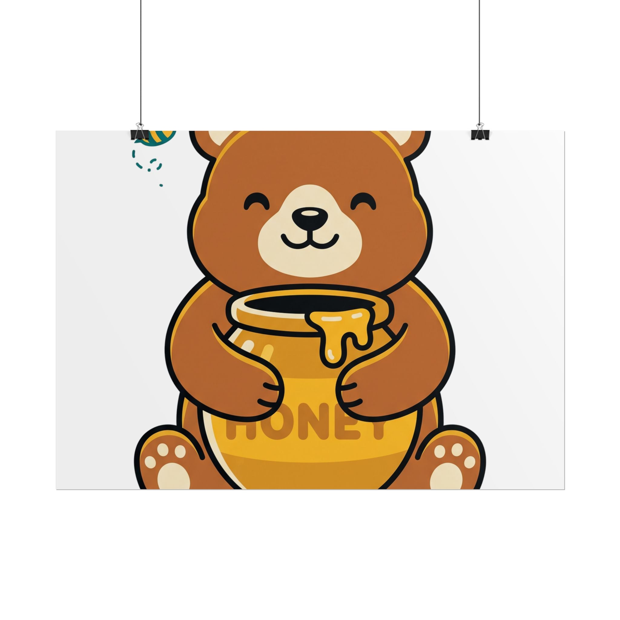 Bear with Honey Poster