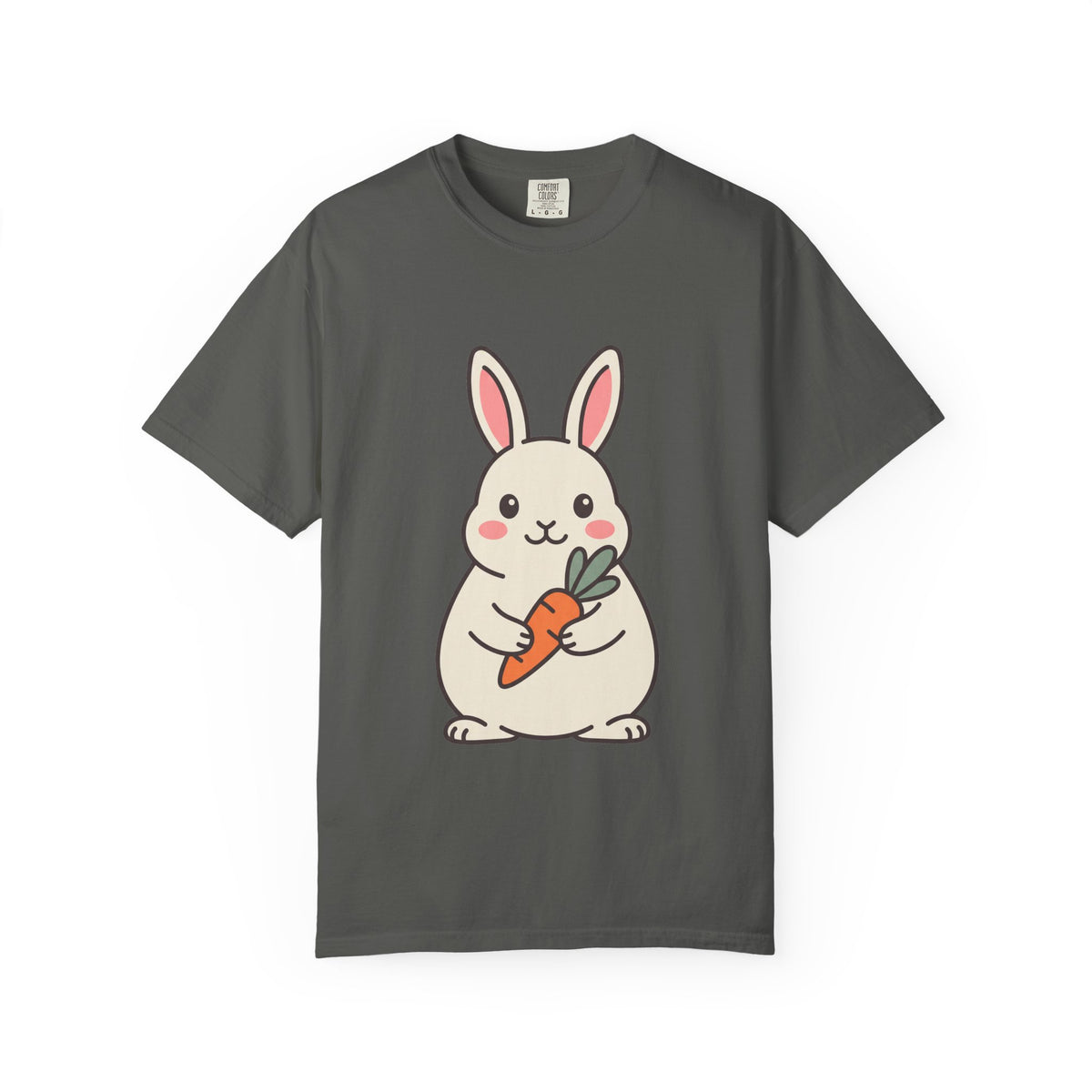 Bunny with Carrot Tee, Cute Cottagecore Garden Rabbit Shirt