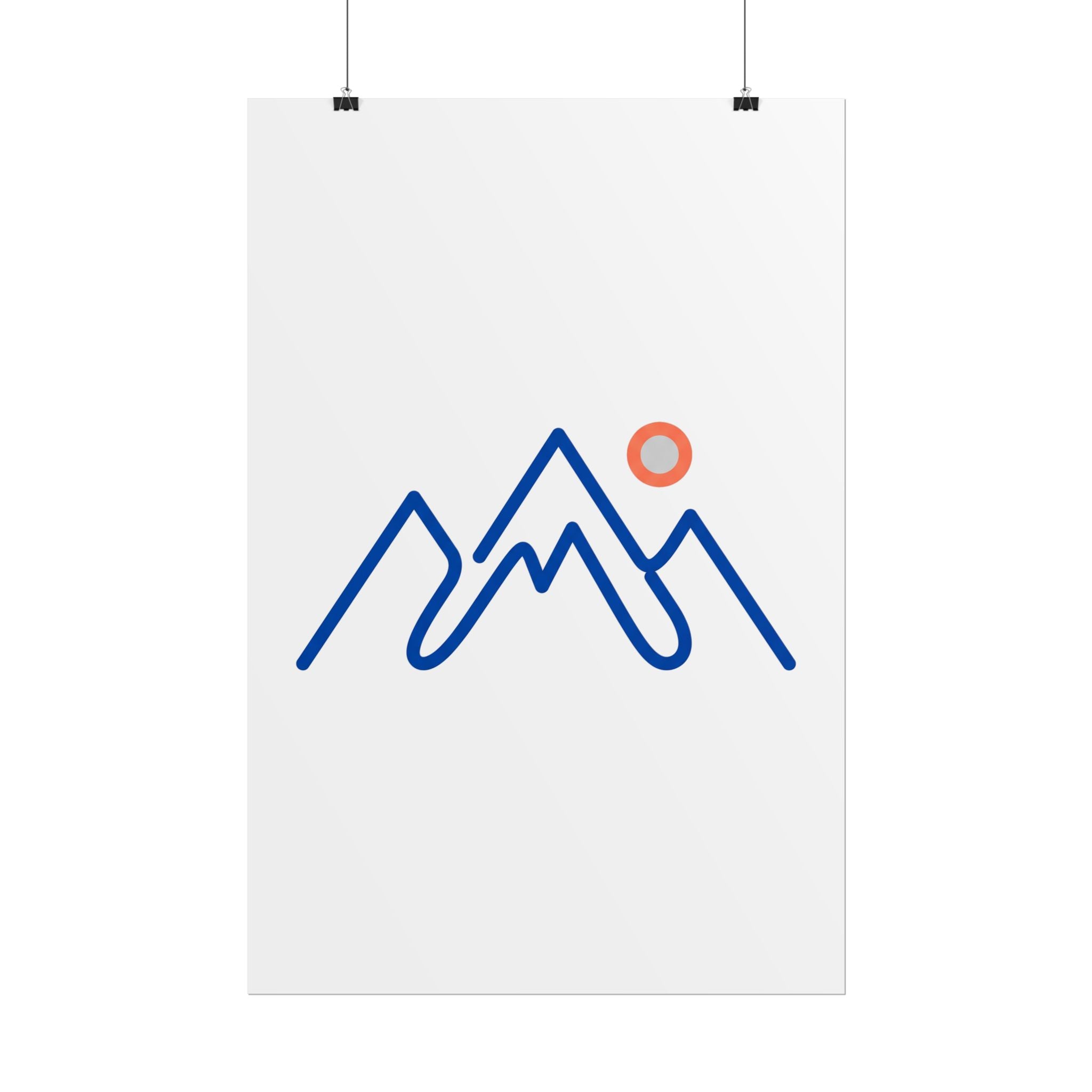 One Line Mountain Poster