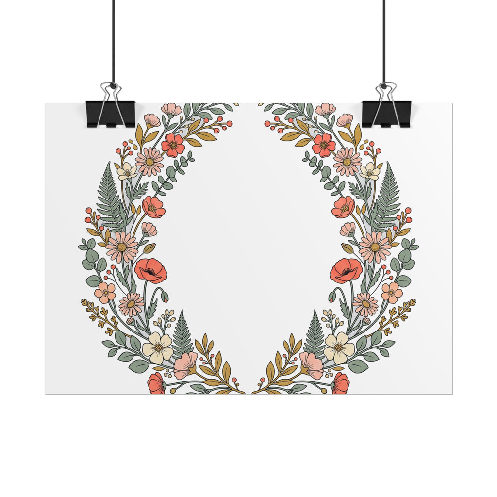 Pressed Flower Arch Poster