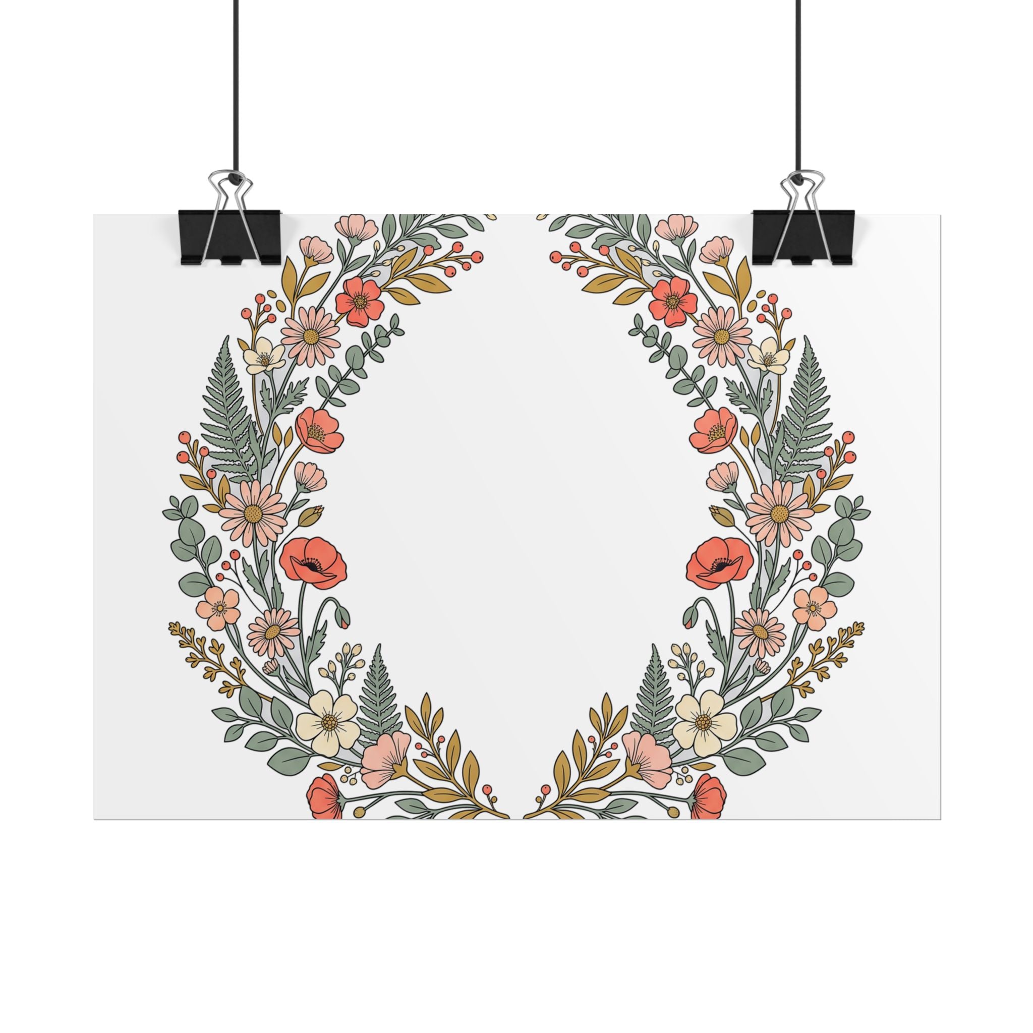Pressed Flower Arch Poster