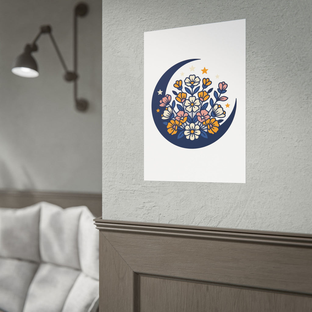 Moonflower Crescent Poster