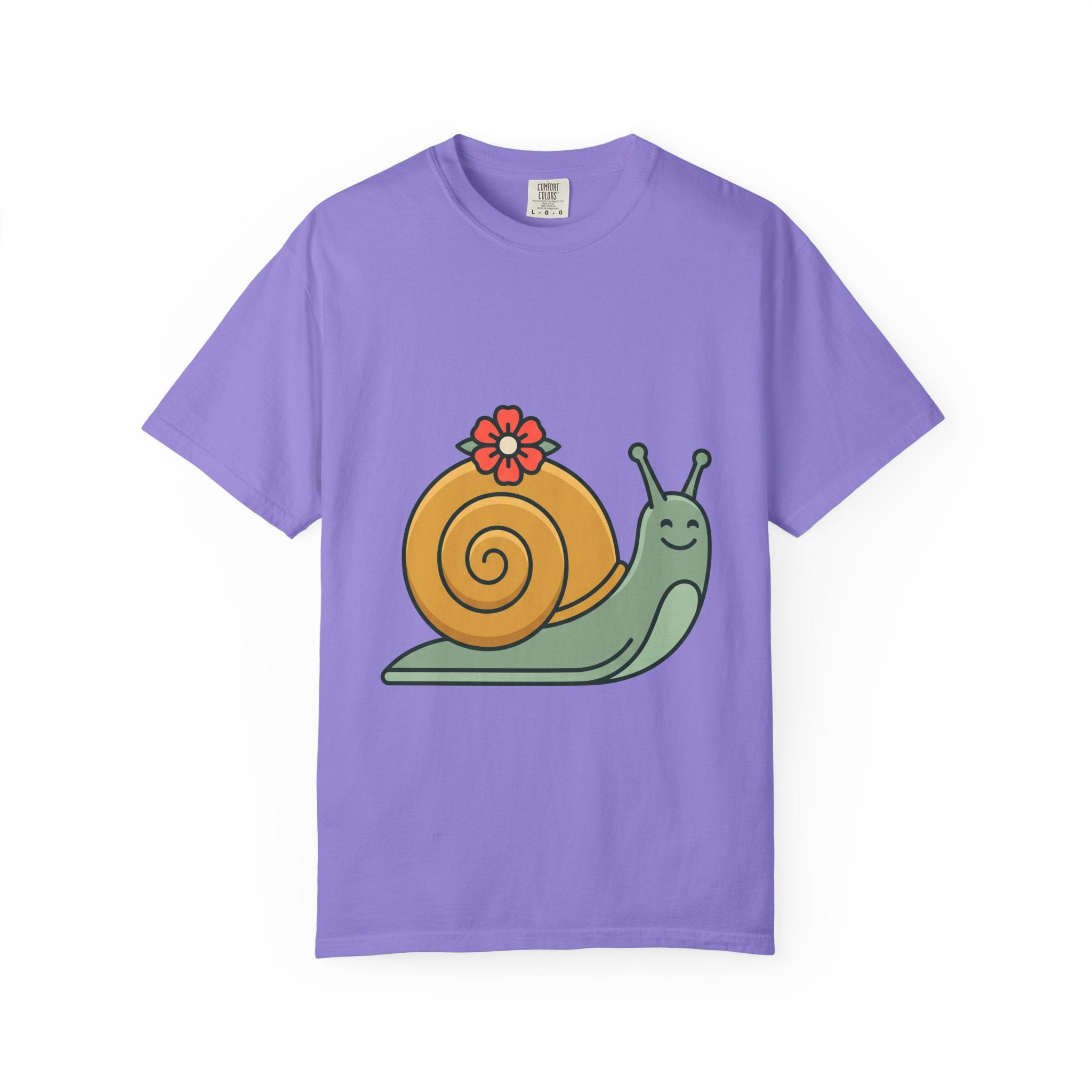 Snail with Flower Shell Tee