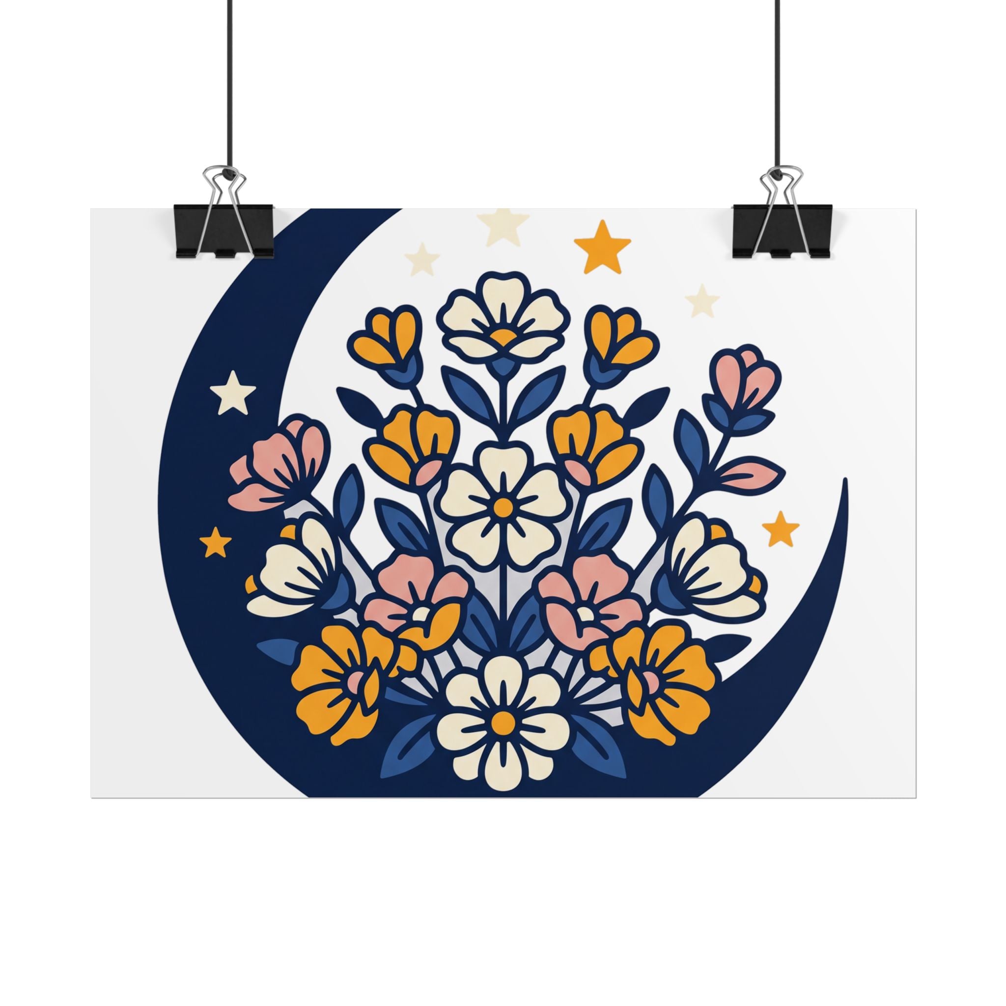 Moonflower Crescent Poster